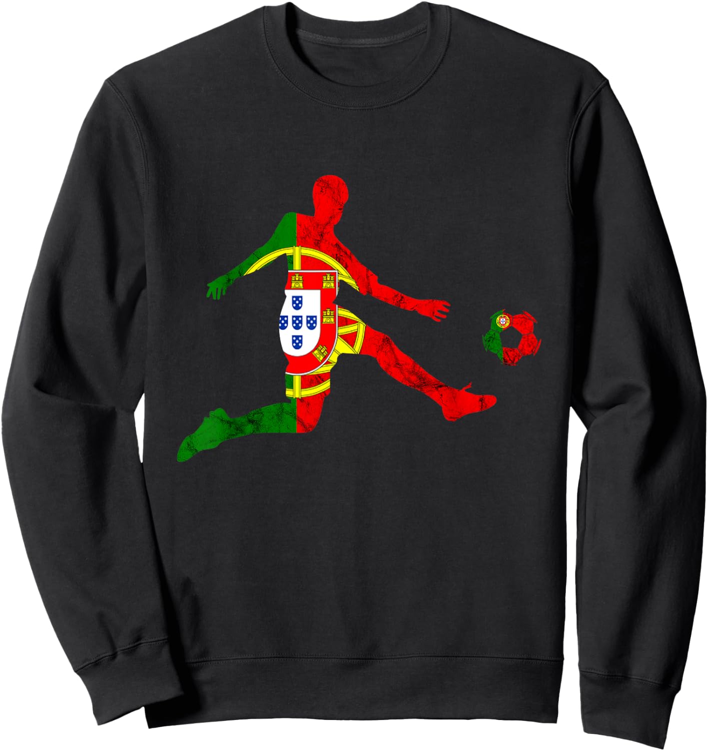 Portugal Soccer Futebol Portuguese Pride Portuguese Flag Sweatshirt - Sweatshirt | Black