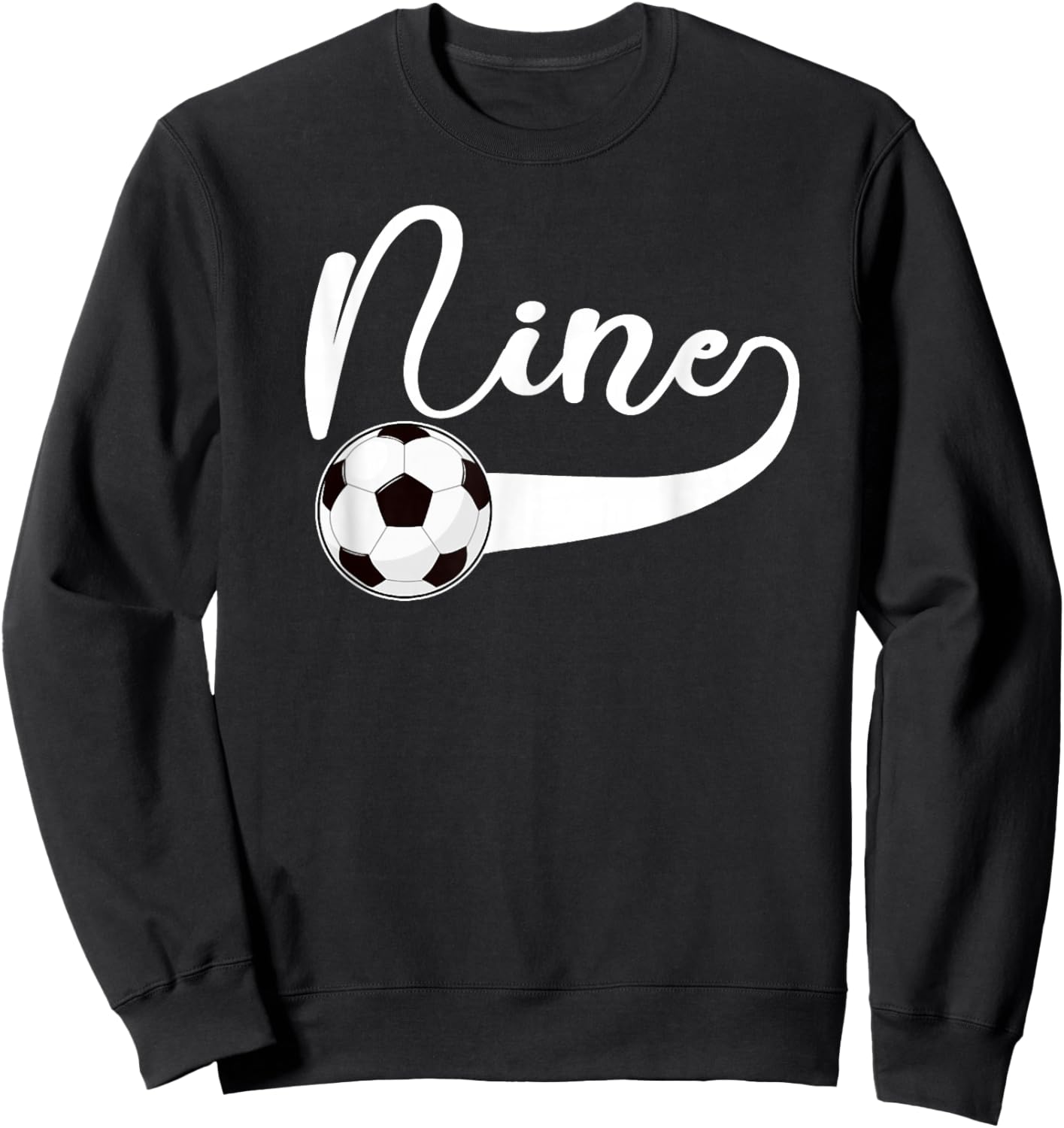 9th Birthday Party Soccer Boy 9 Year Old Soccer Player Sweatshirt - Sweatshirt | Black