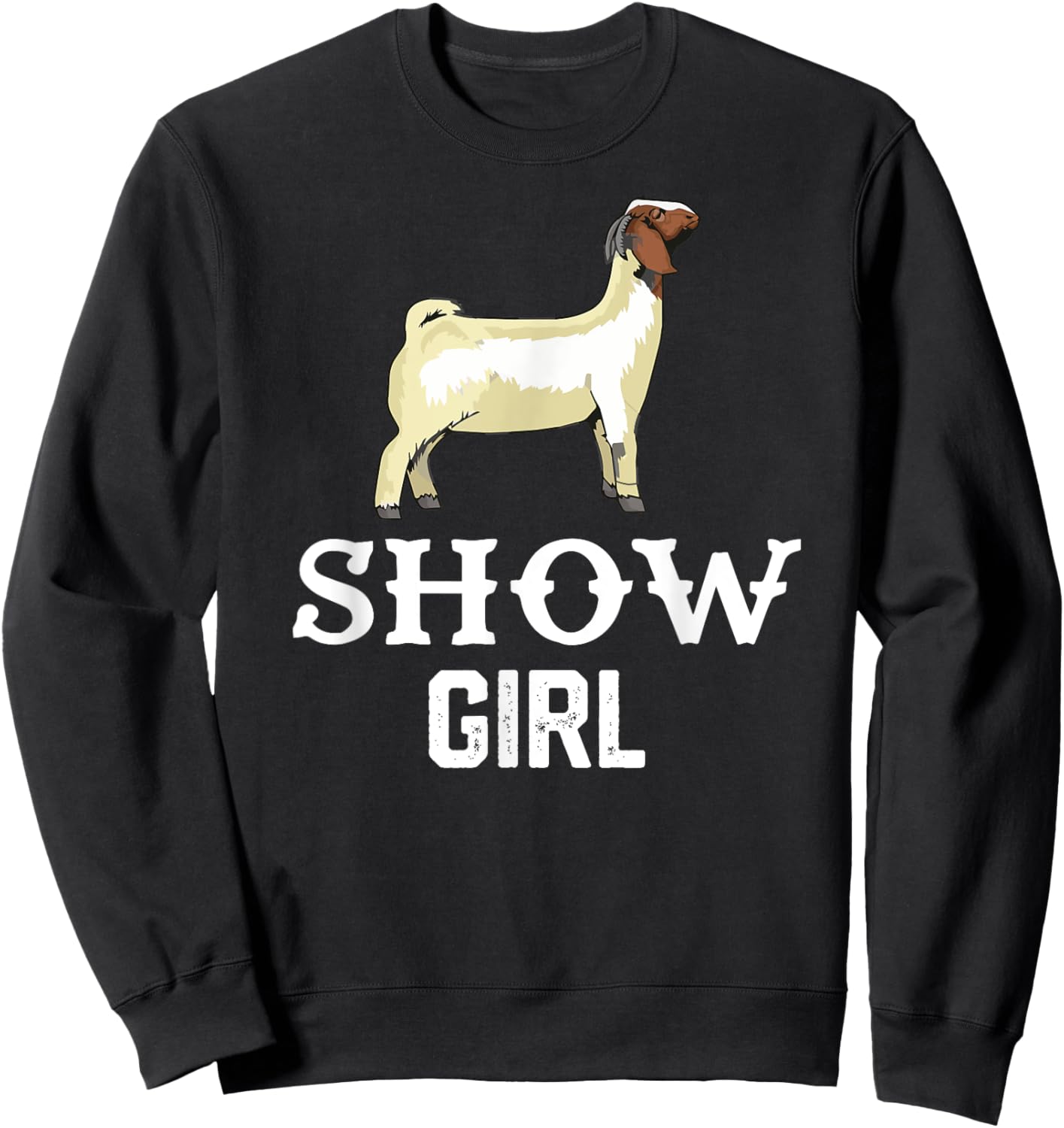 Show Boer Goat girl Sweatshirt - Sweatshirt | Black