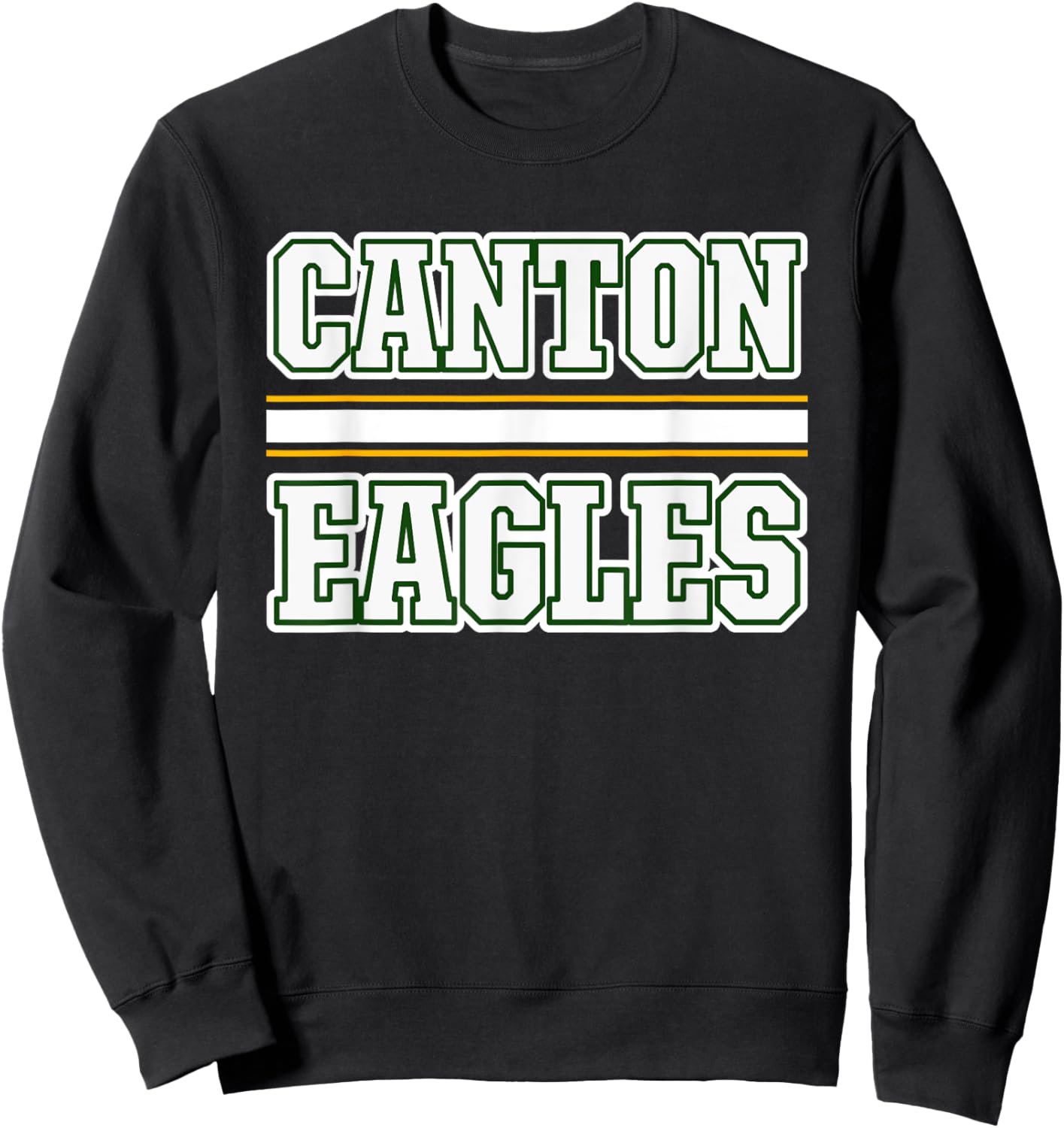 Canton Eagles Horizontal Stripes Sweatshirt - Sweatshirt | Black
