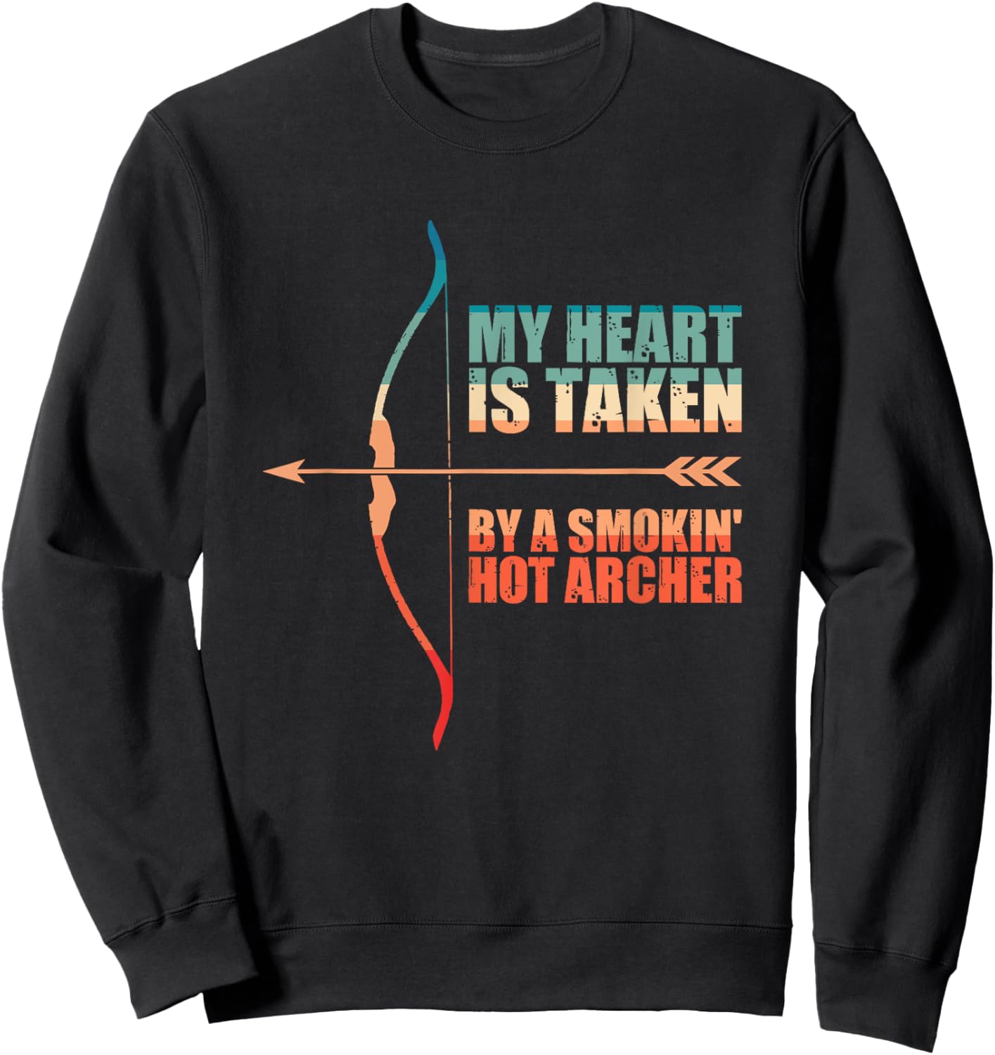 Archery Wife Compund Bow And Arrow Longbow Hunting Archer Sweatshirt - Sweatshirt | Black