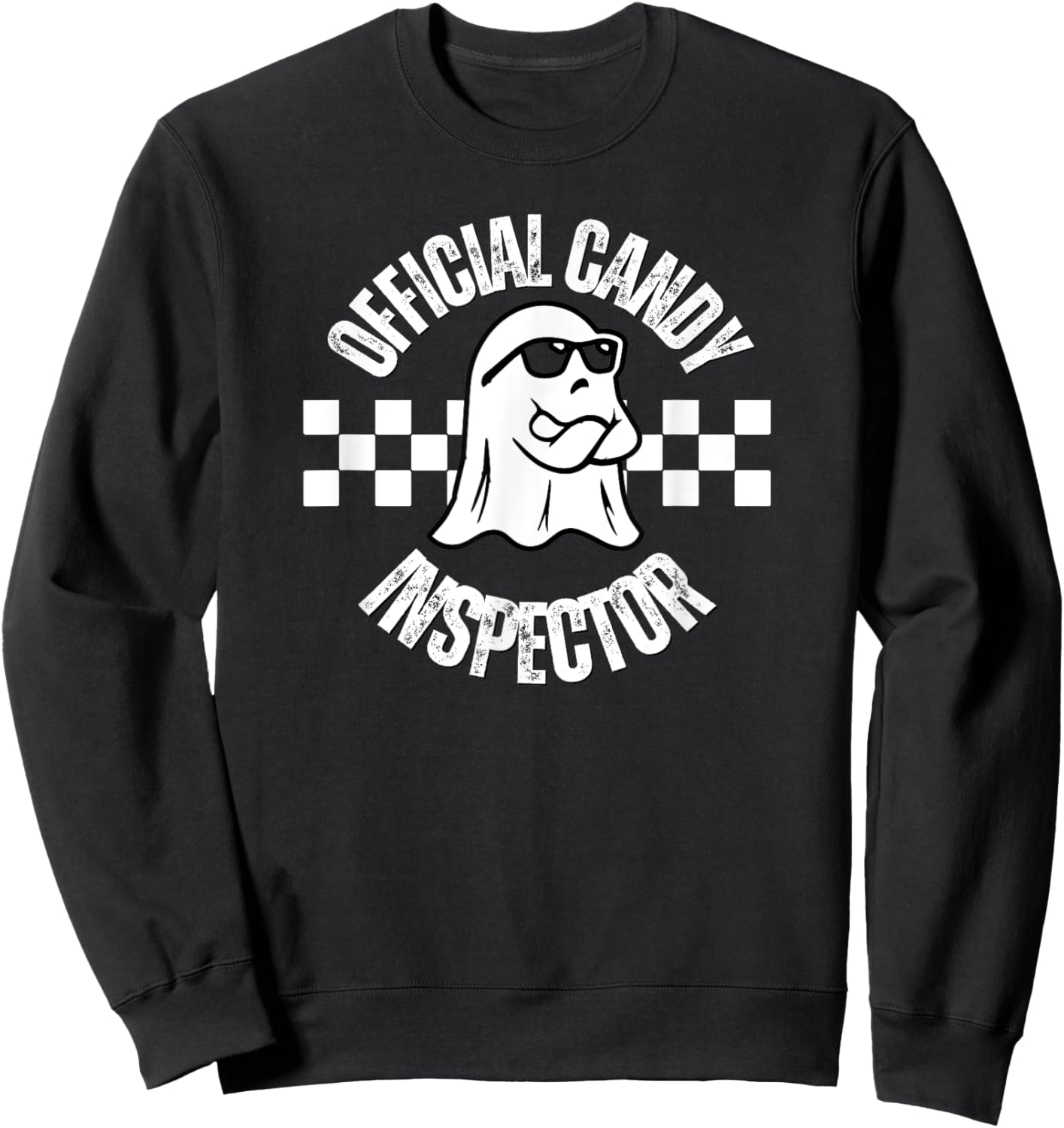 Official Candy Inspector, Funny Halloween Party Costume Sweatshirt - Sweatshirt | Black
