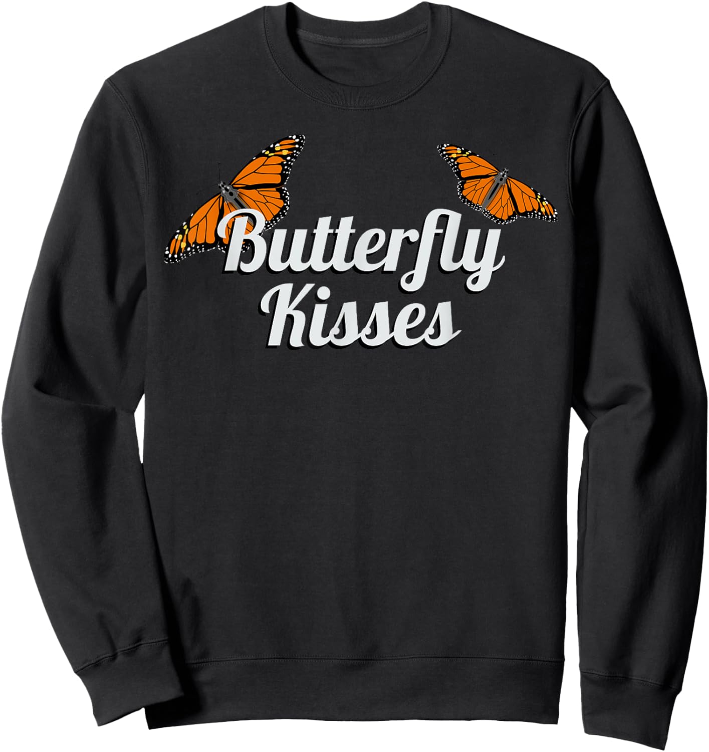 Butterfly Kisses - Butterflies Sweatshirt - Sweatshirt | Black