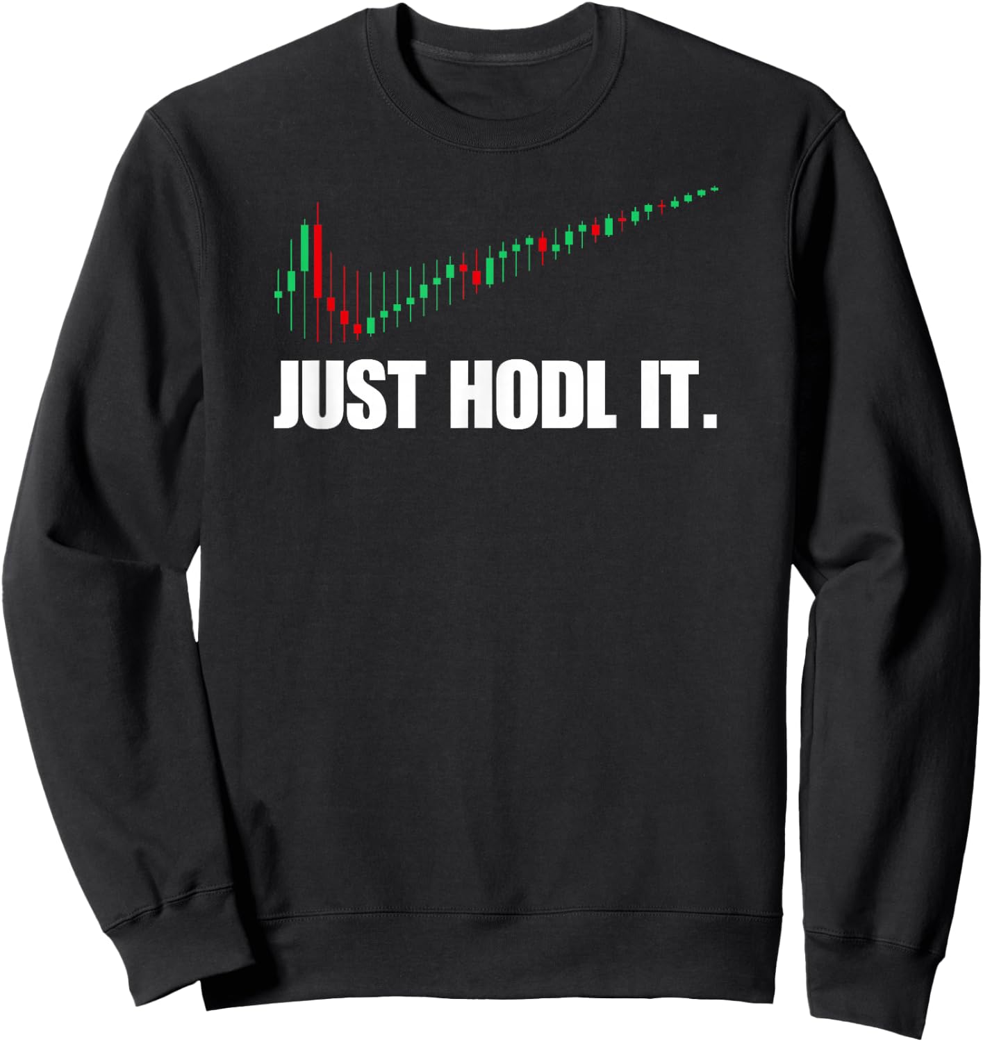 azDesigns Crypto Bitcoin BTC Blockchain Just HODL Bitcoin I Cool BTC Bitcoin Sweatshirt - Sweatshirt | Black