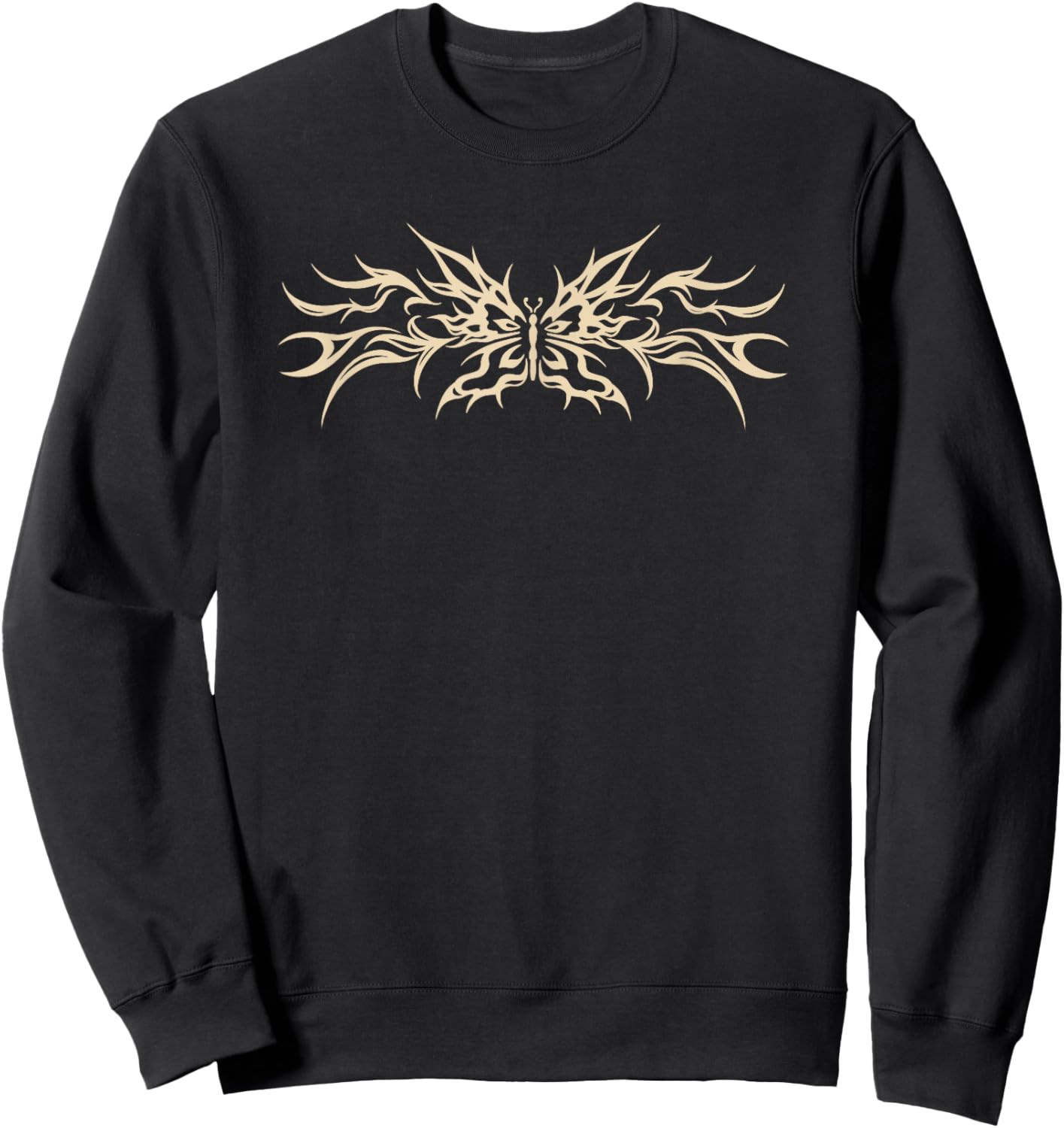 Gothic Fairy Grunge Fairycore Schmetterling Tattoo Sweatshirt - Sweatshirt | Black