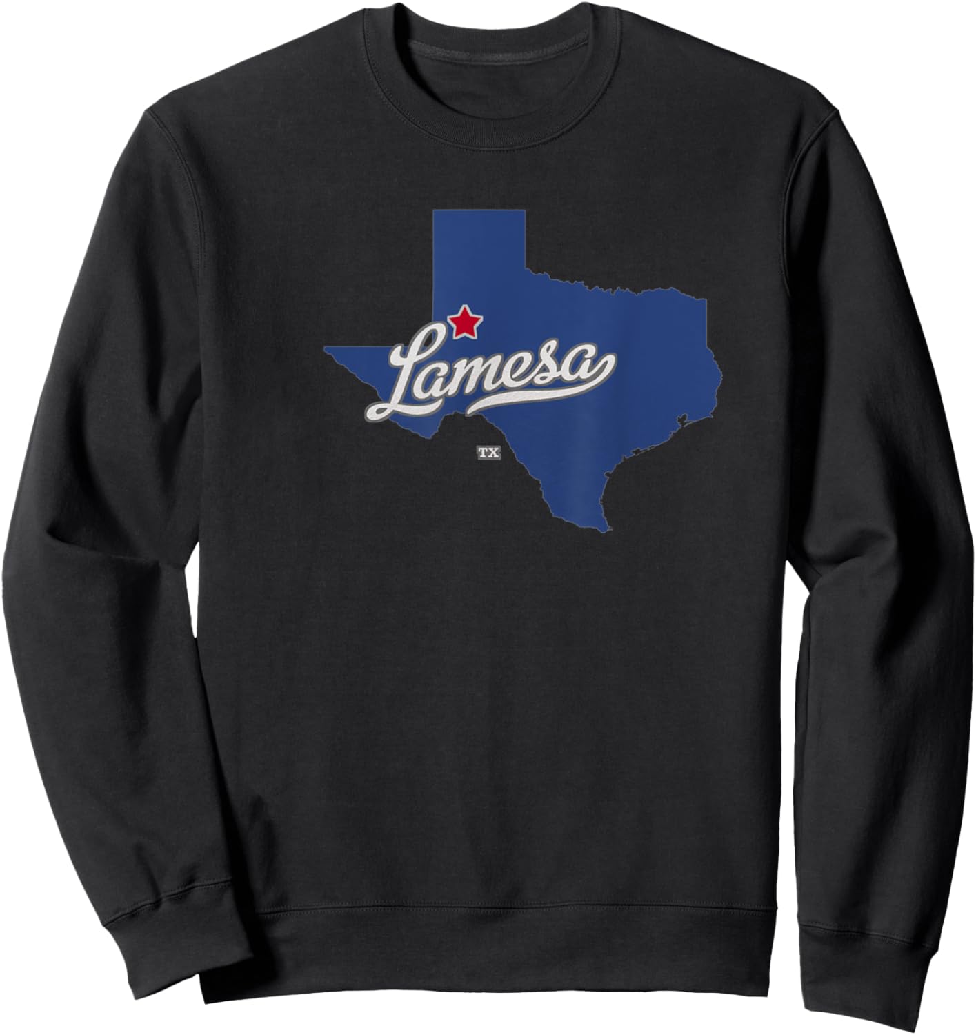 Lamesa Texas TX Map Sweatshirt - Sweatshirt | Black