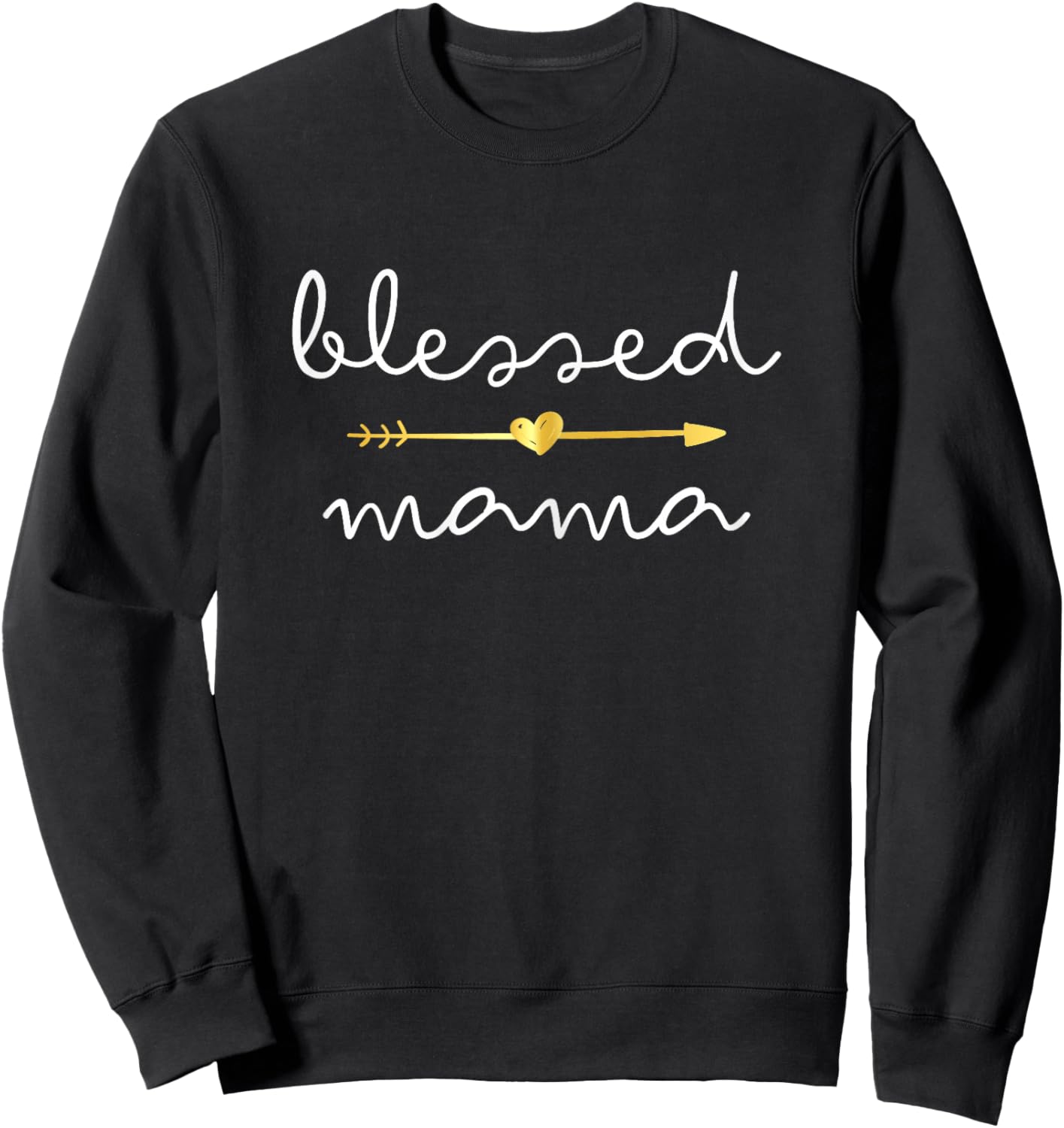 Blessed Mama Mom Christmas Mother's Day Sweatshirt - Sweatshirt | Black