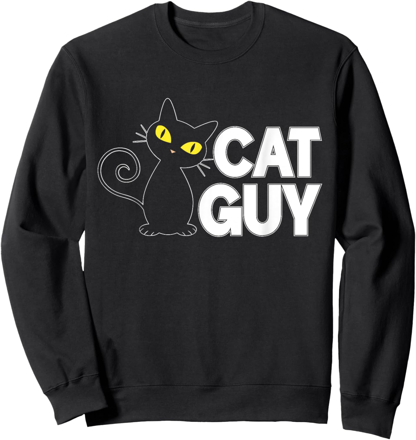 Cat Guy Cat Dad Men Women Sweatshirt - Sweatshirt | Black