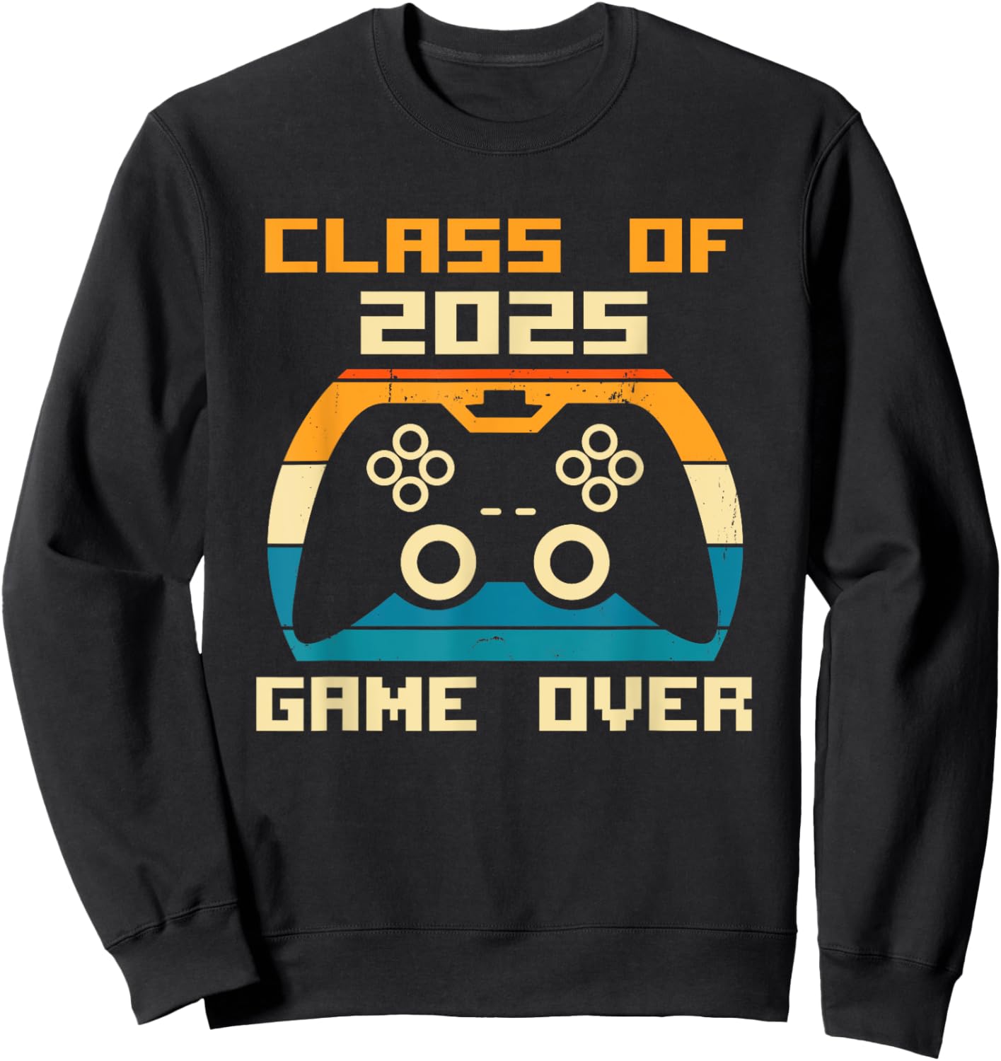 Senior Class of 2025 Gamer Seniors Gaming 2025 Graduation Sweatshirt - Sweatshirt | Black