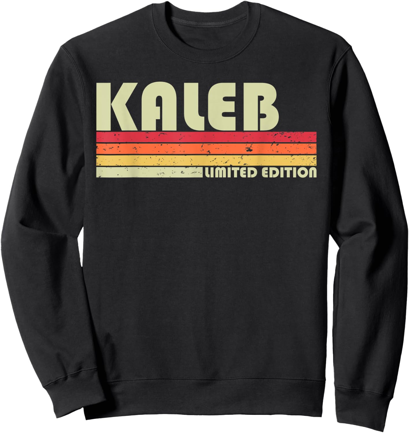 KALEB Gift Name Personalized Funny Retro Vintage Birthday Sweatshirt - Sweatshirt | Black