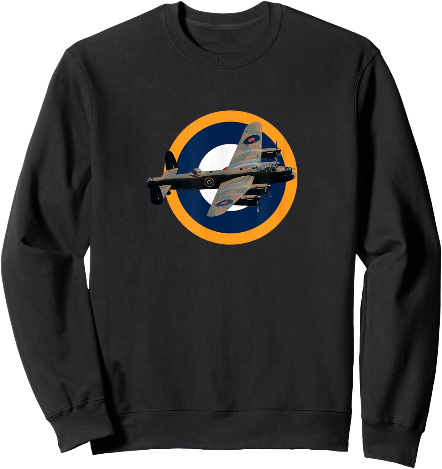 British RAF Avro Lancaster Bomber Aircraft T Shirt Sweatshirt - Sweatshirt | Black
