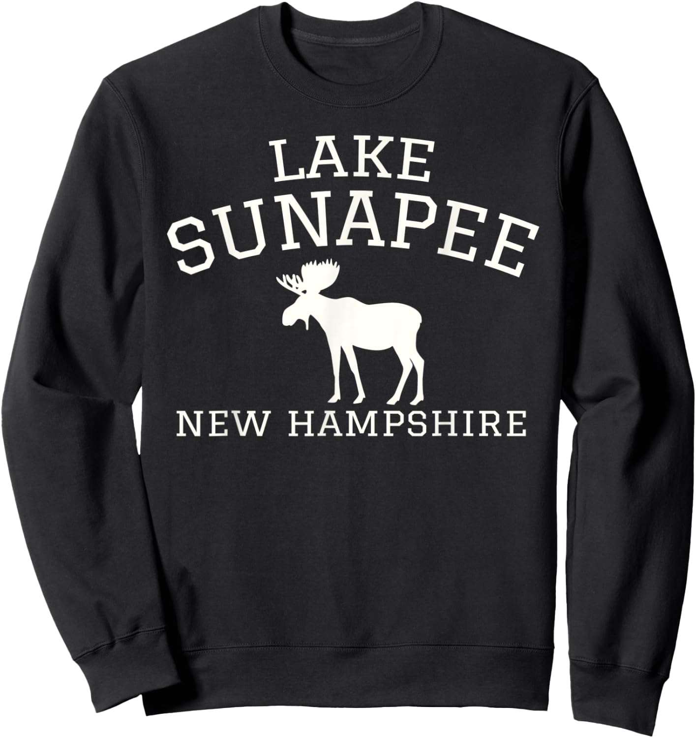 Lake Sunapee NH Moose Sweatshirt - Sweatshirt | Black