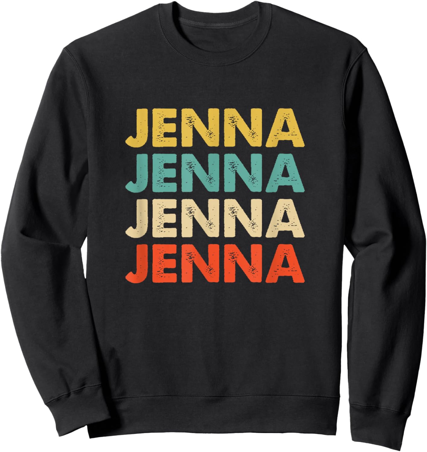 Jenna Name Sweatshirt - Sweatshirt | Black