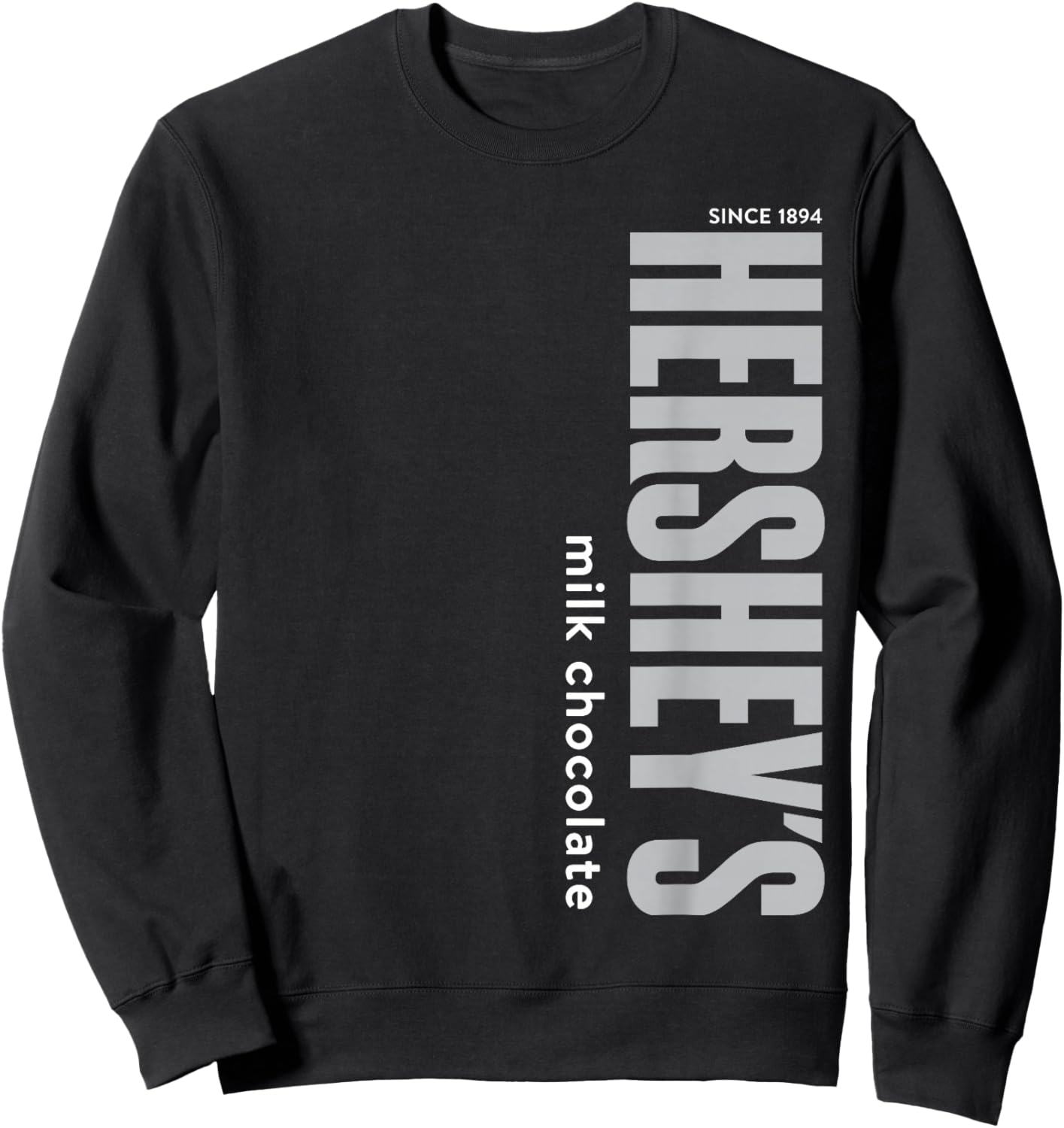 Hershey's Milk Chocolate Vintage Classic Vertical Logo Sweatshirt - Sweatshirt | Black
