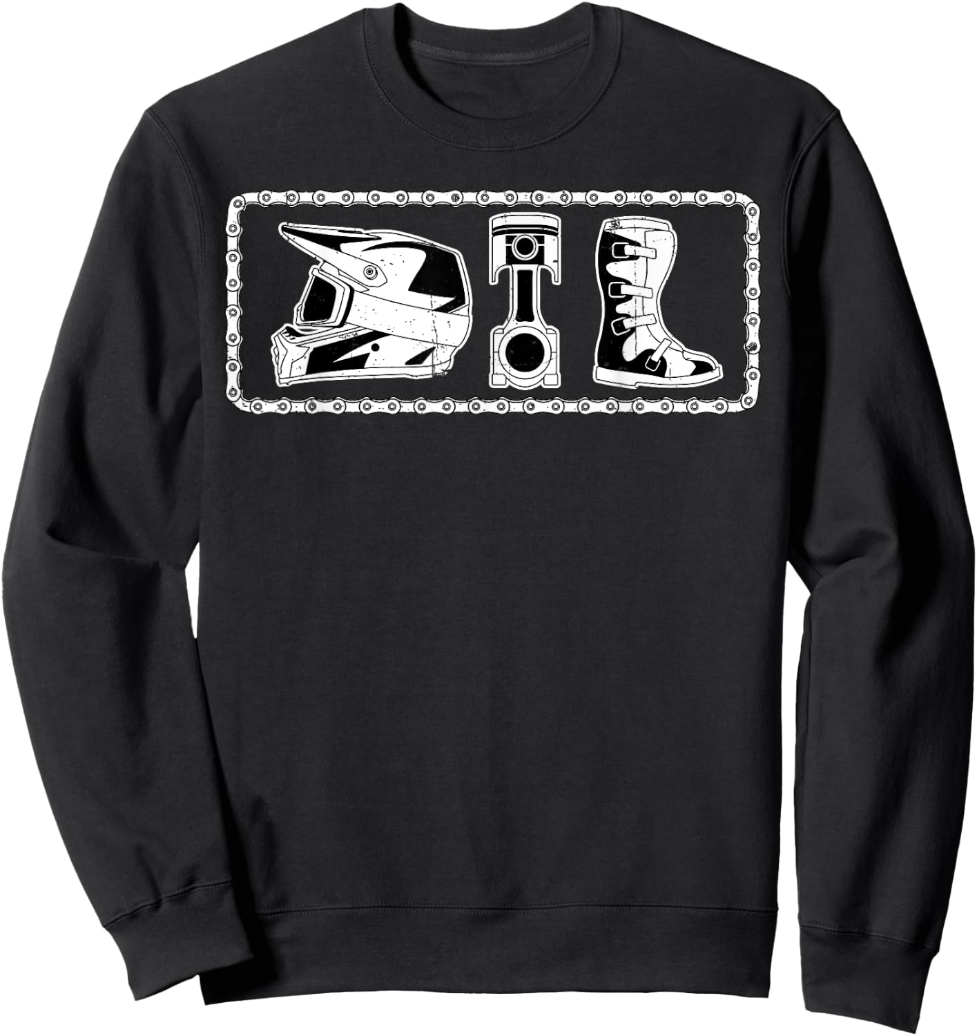 Dirt Bike Gear Motorcycle Rider Motocross Off-Road Biker Sweatshirt - Sweatshirt | Black