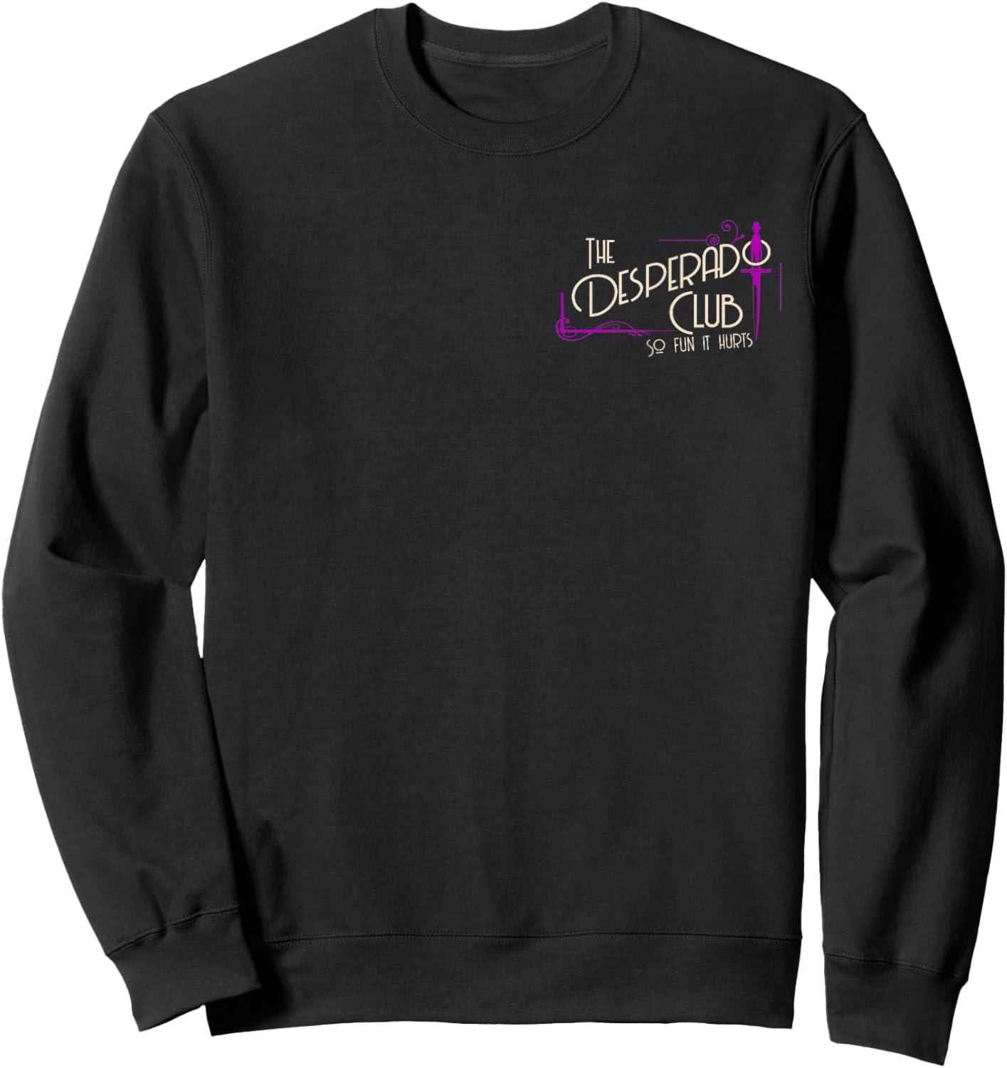 Desperado Club Cat Martini Sunglasses Humor 2 Side Sweatshirt - Sweatshirt | Black