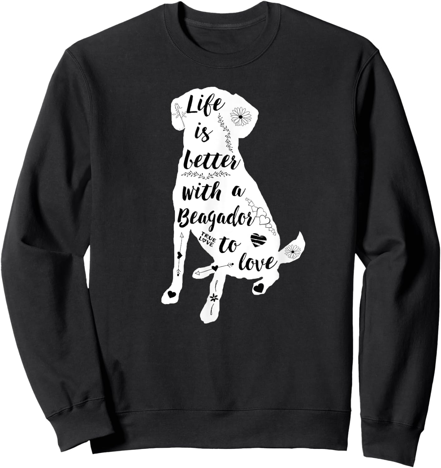 Beagador Design for Beagador Dog Lovers Women Girls Kids Sweatshirt - Sweatshirt | Black