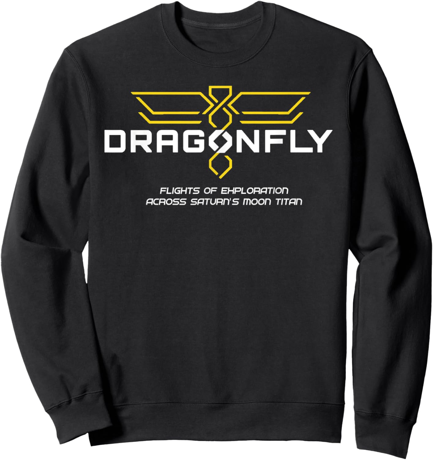 Dragonfly mission logo (white) Sweatshirt - Sweatshirt | Black
