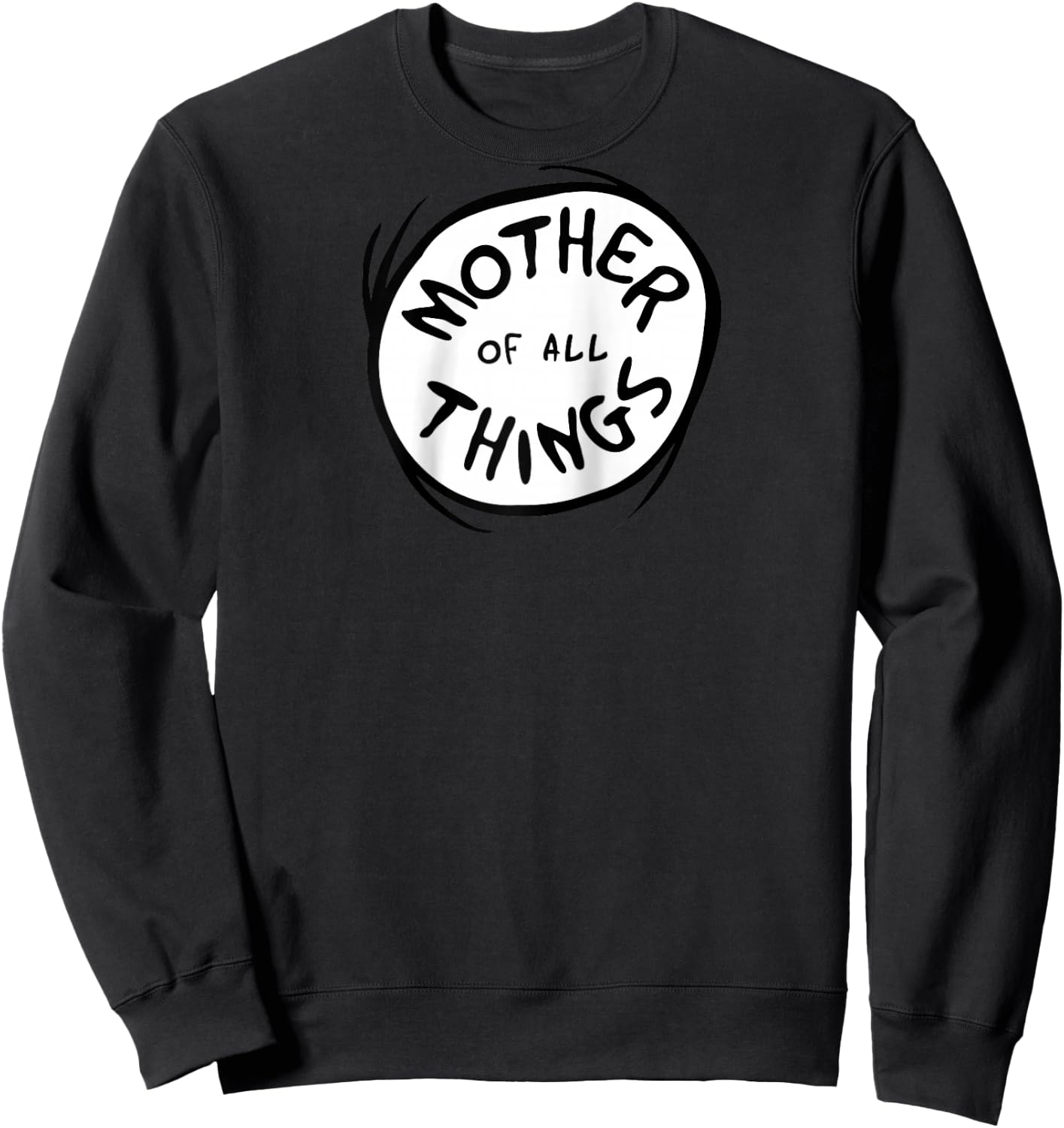 Dr. Seuss Mother of All Things Emblem Colour Option Raglan Baseball Sweatshirt - Sweatshirt | Black