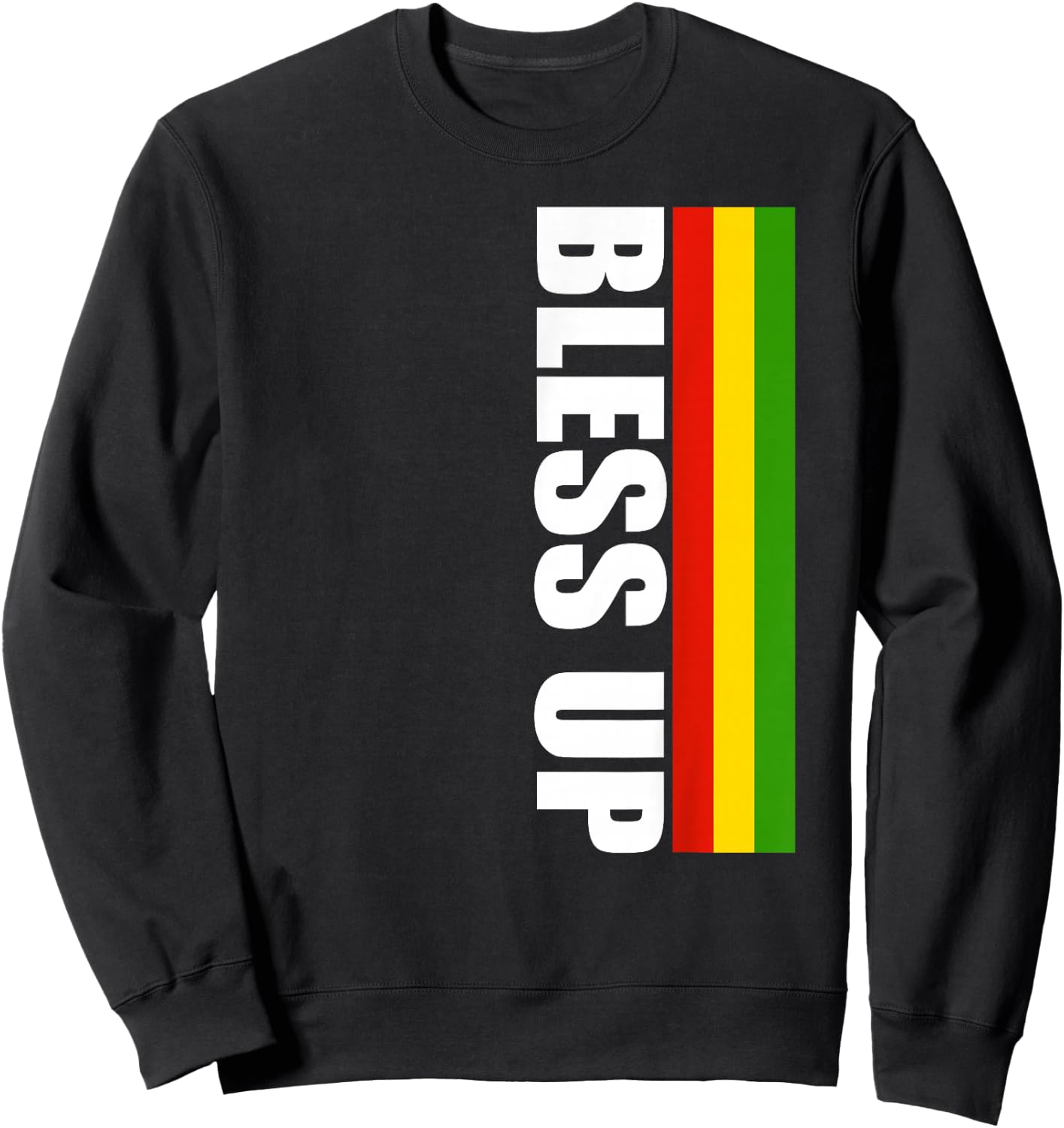 Bless Up Rasta Reggae Sweatshirt - Sweatshirt | Black
