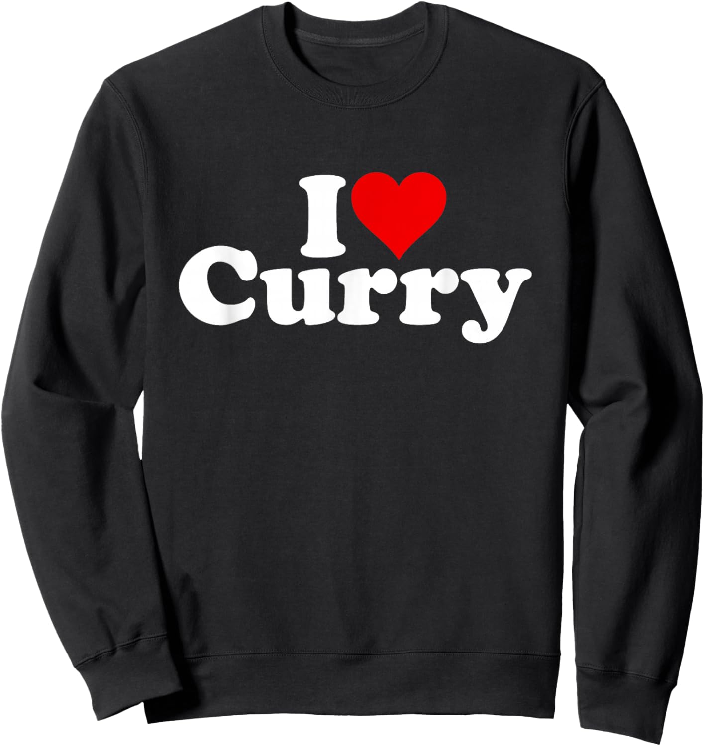 I Love Heart Curry Sweatshirt - Sweatshirt | Black