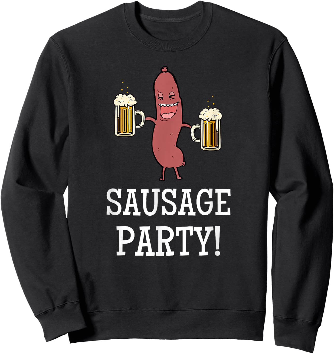 Sausage Party Funny Oktoberfest Beer Party Sausage Festival Sweatshirt - Sweatshirt | Black