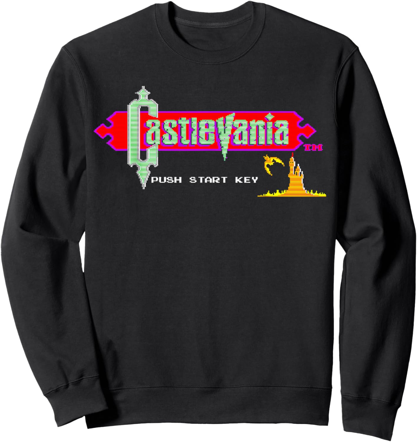 Castlevania Title Screen Retro Gaming Castle Epic Adventure Sweatshirt - Sweatshirt | Black