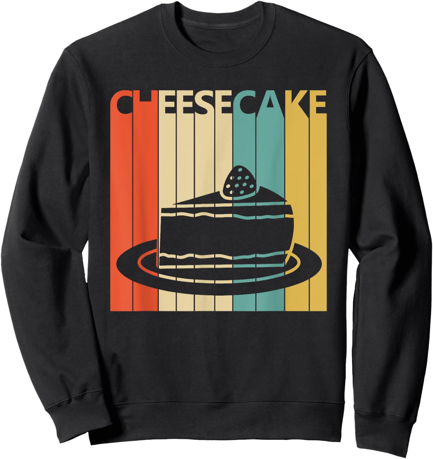 Vintage Retro Cheesecake Sweatshirt - Sweatshirt | Black