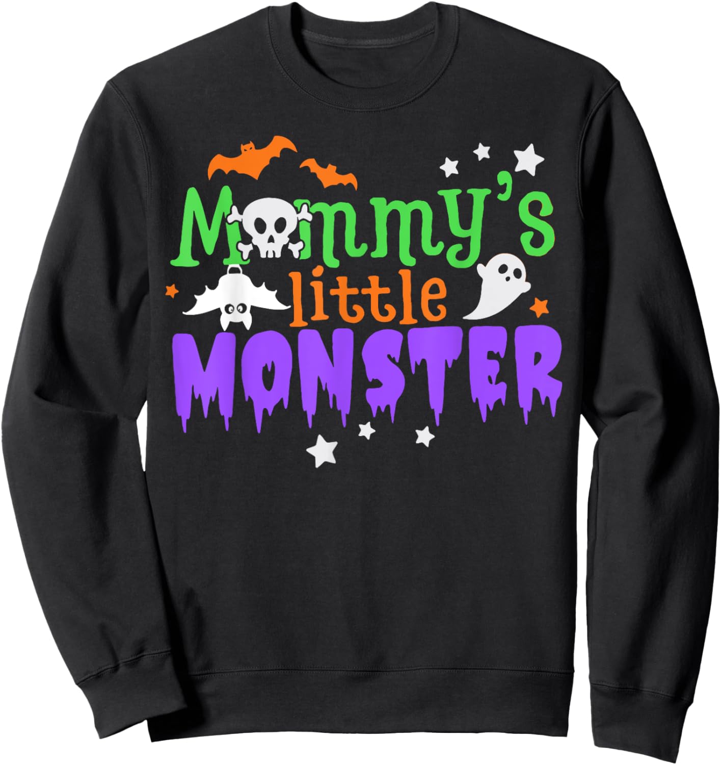 Mommy's Little Monster Halloween for Toddler Boys Girls Kids Sweatshirt - Sweatshirt | Black