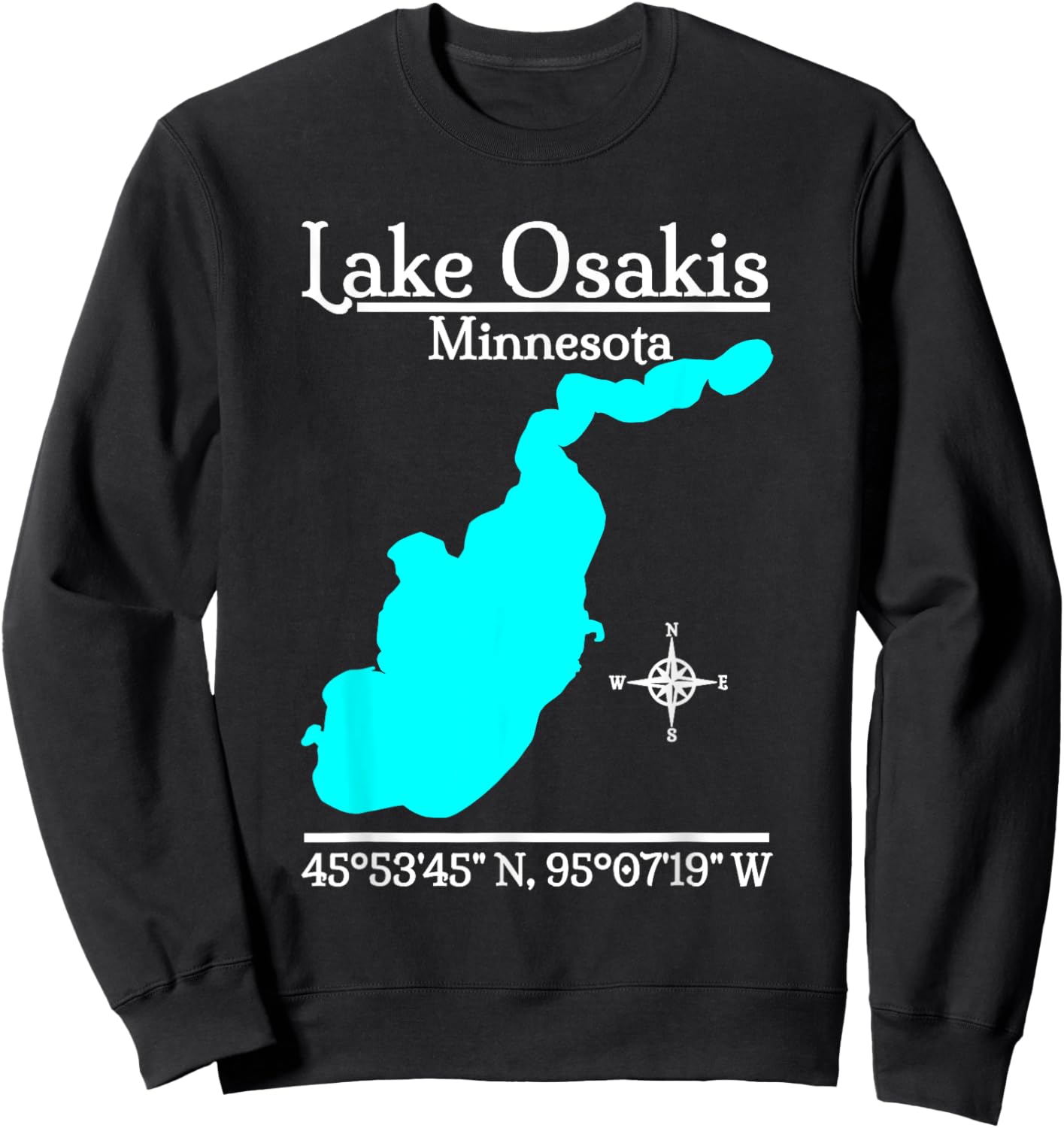 Lake Osakis - Minnesota Sweatshirt - Sweatshirt | Black