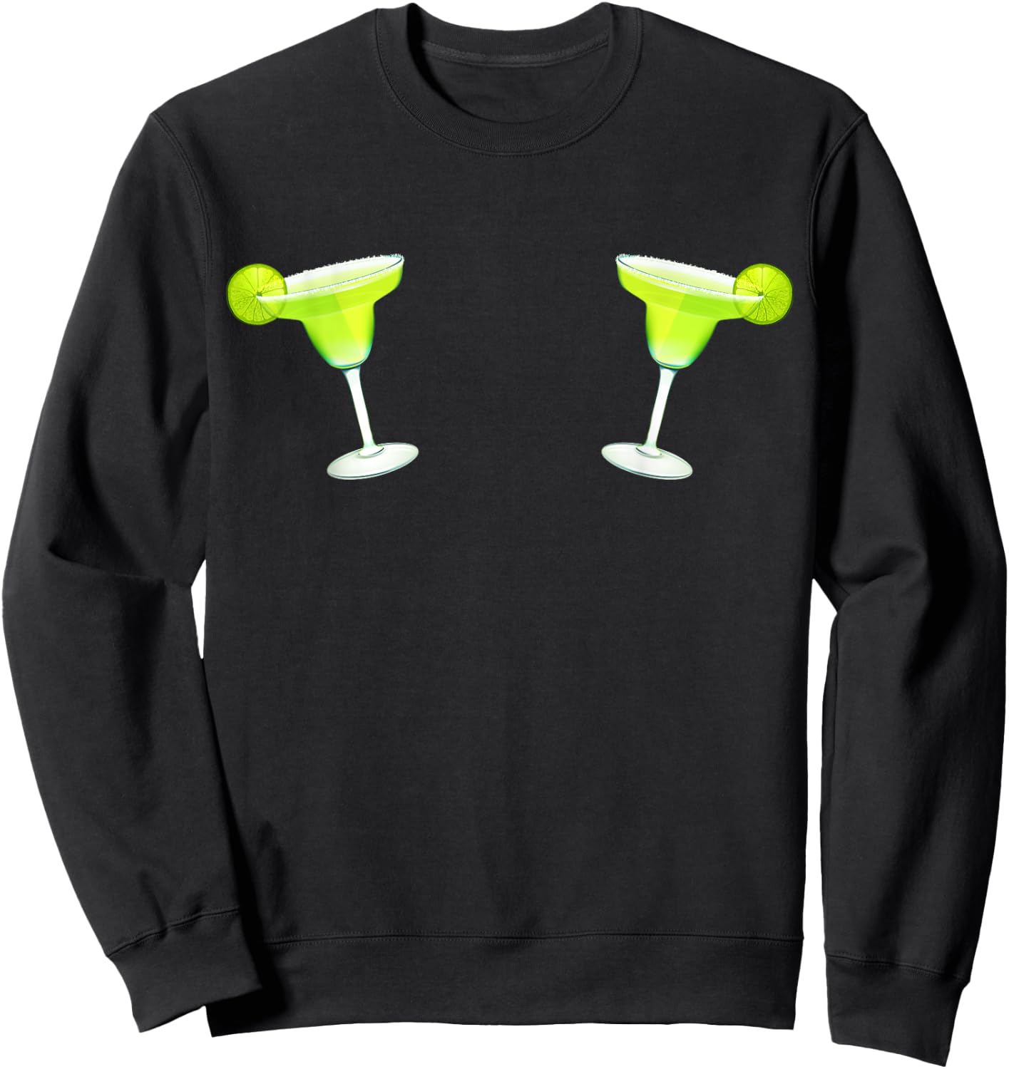 Margarita Boobs Shirt Cinco de Mayo Mexican Food Drink Party Sweatshirt - Sweatshirt | Black