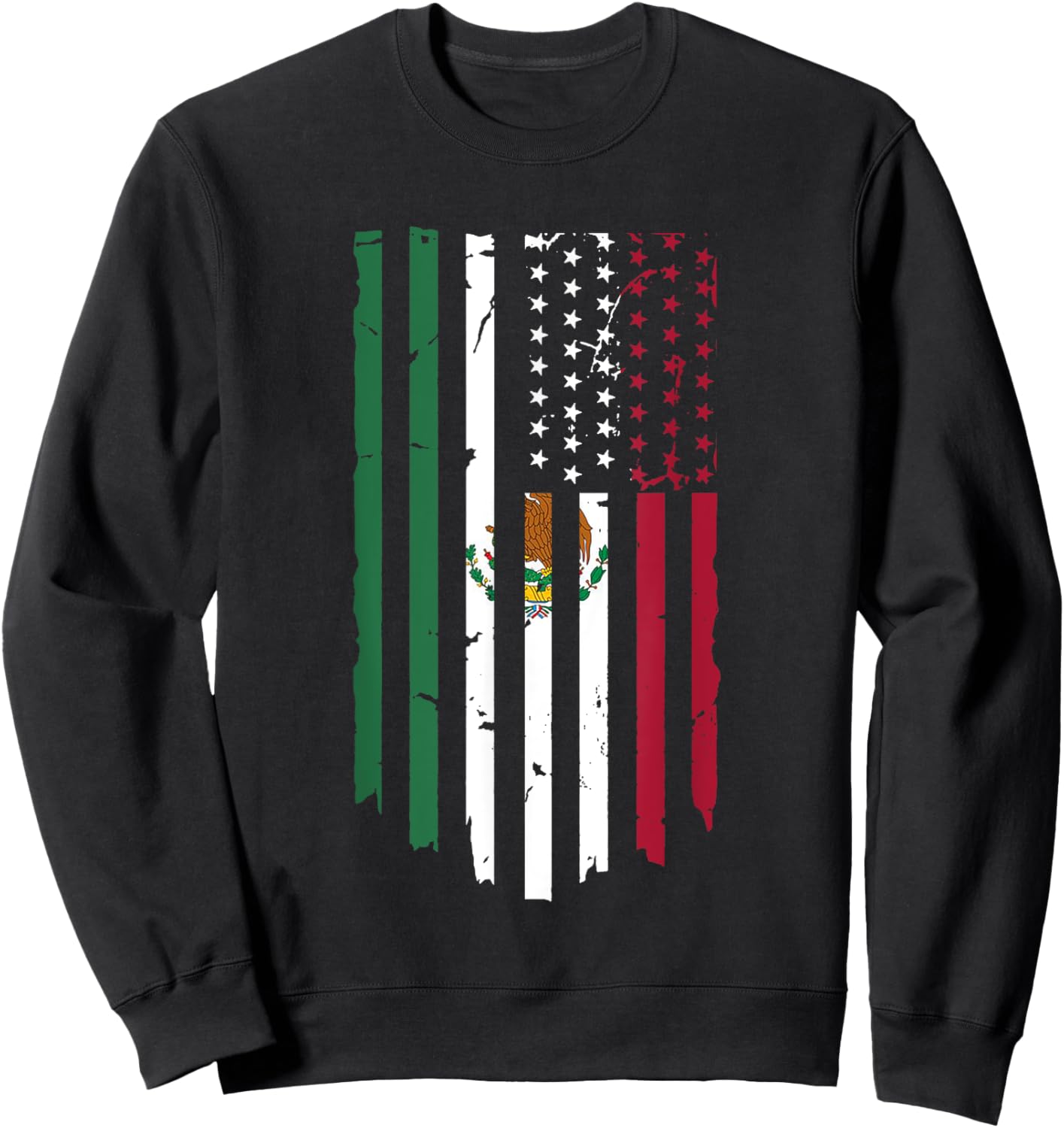 Mexico US Flag Patriot Mexican Flag American Flag Sweatshirt - Sweatshirt | Black