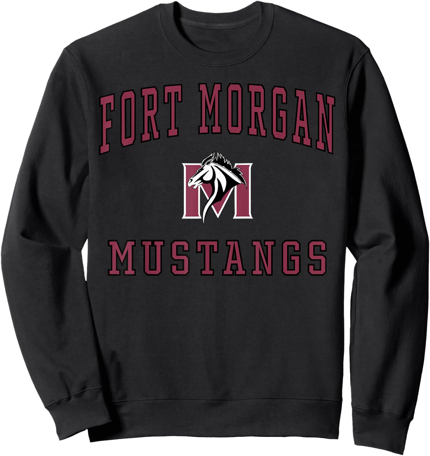 Fort Morgan High School Mustangs C1 Sweatshirt - Sweatshirt | Black
