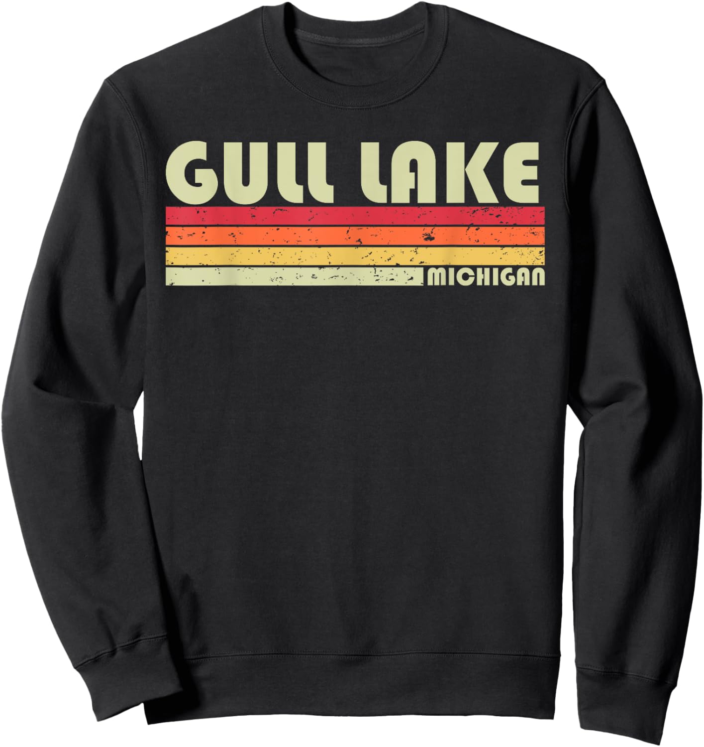 GULL LAKE MICHIGAN Funny Fishing Camping Summer Gift Women Girls Kids Sweatshirt - Sweatshirt | Black