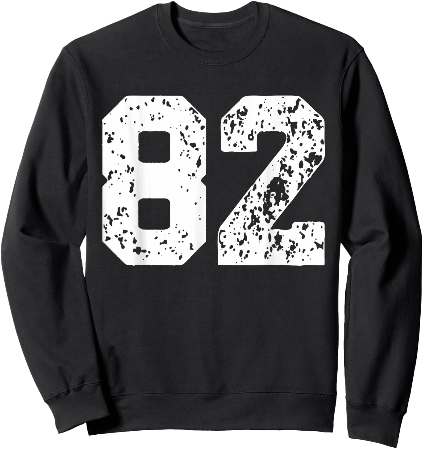 Number 82 White Best Classic College Style Birthday Funny Sweatshirt - Sweatshirt | Black