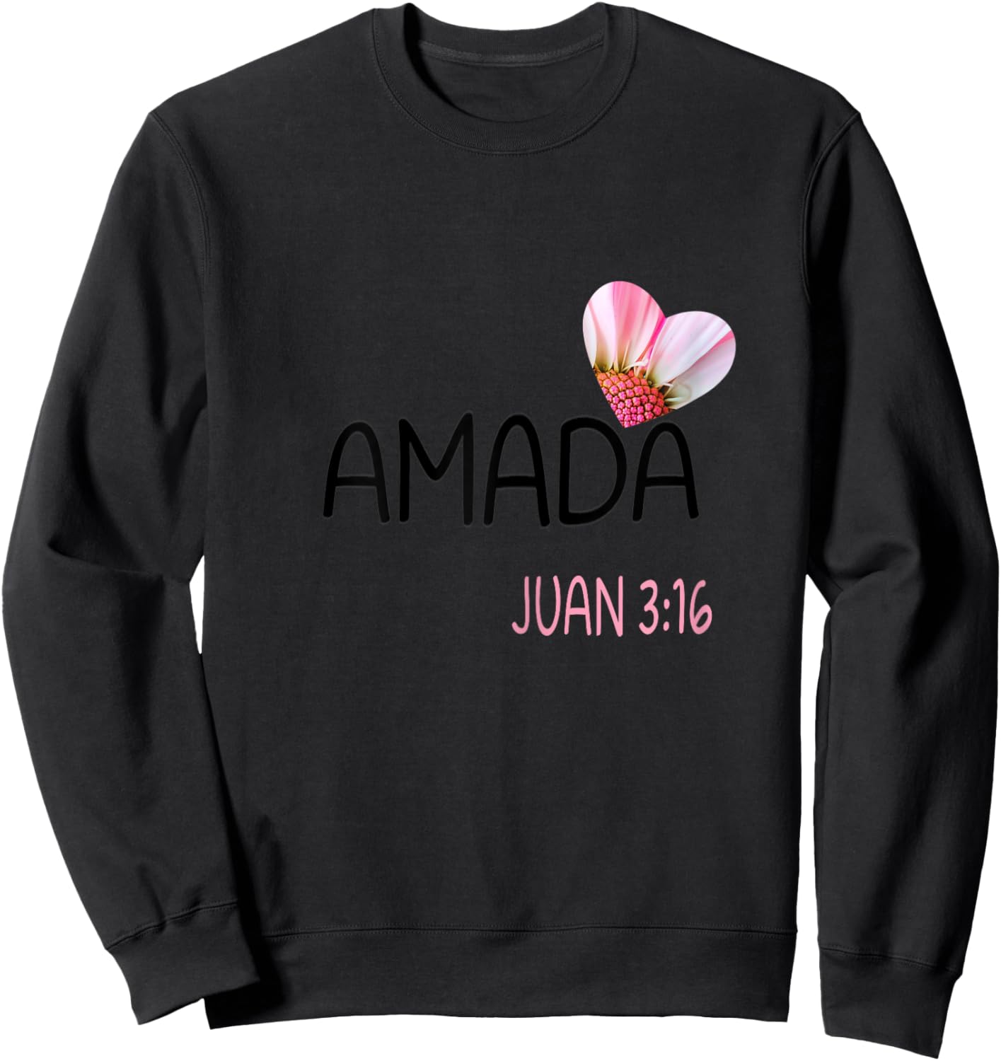 Amada Women Spanish Christian and Biblical Sweatshirt - Sweatshirt | Black
