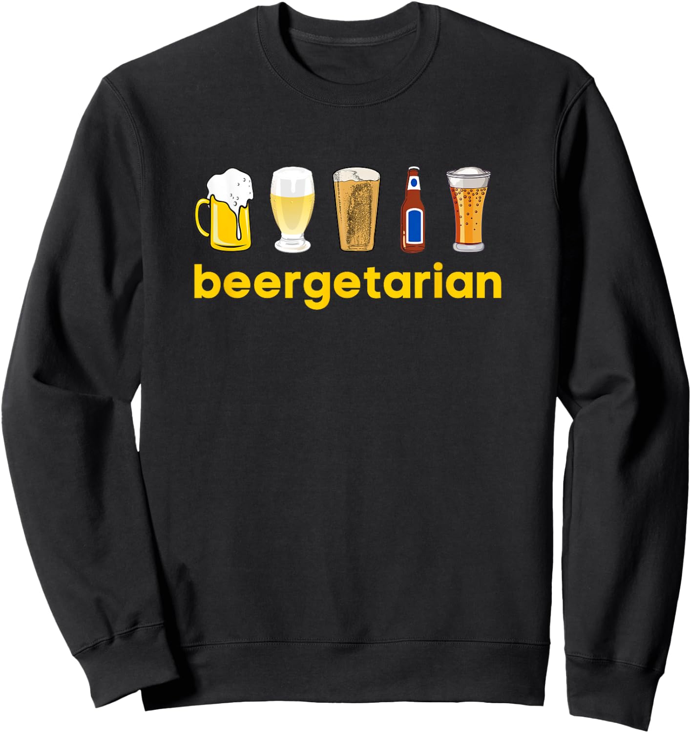Beergetarian Funny Beer Lover Gift Beer Diversity Sweatshirt - Sweatshirt | Black