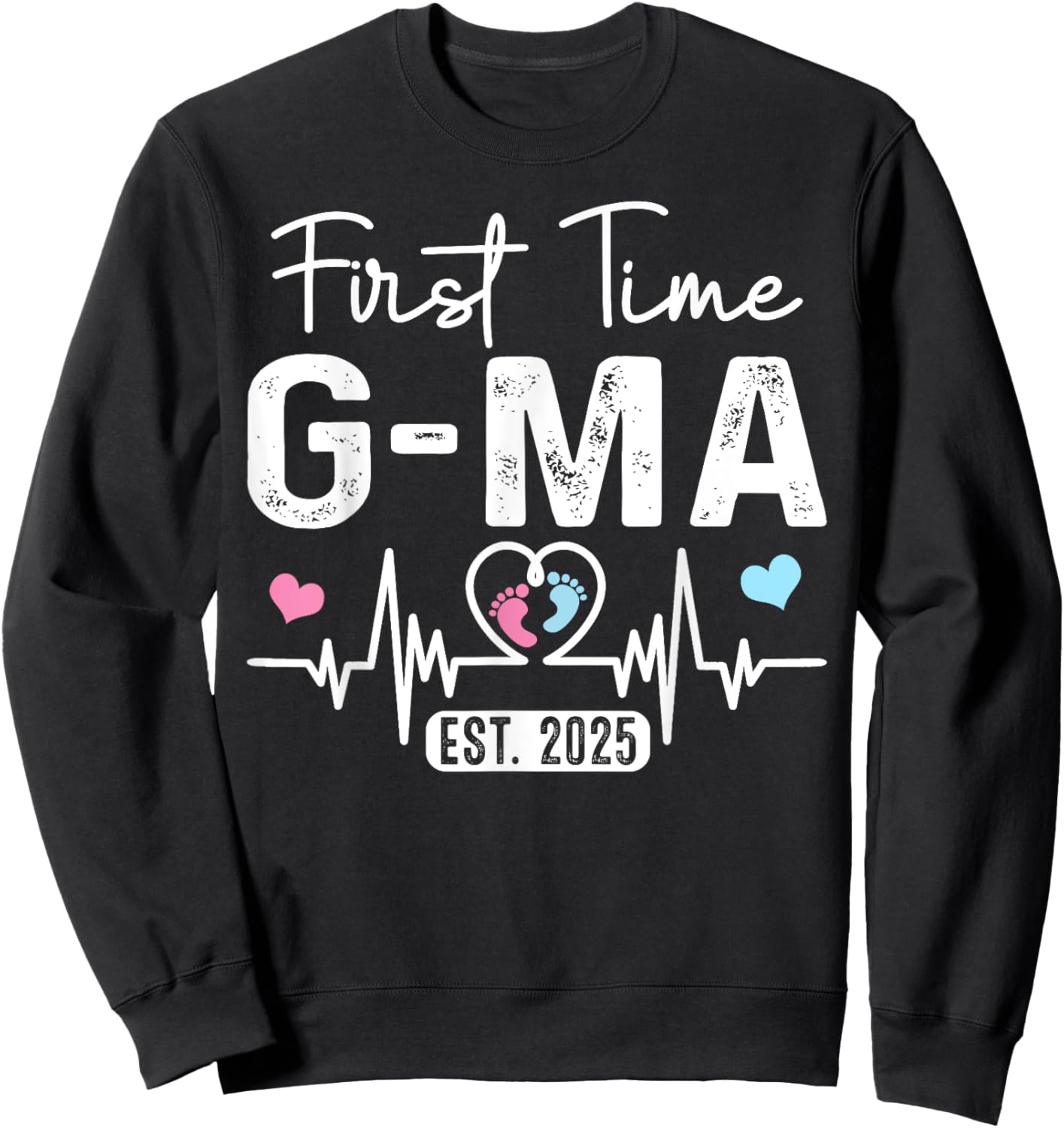 Vintage First Time G-Ma Est. 2025 New G-Ma Sweatshirt - Sweatshirt | Black