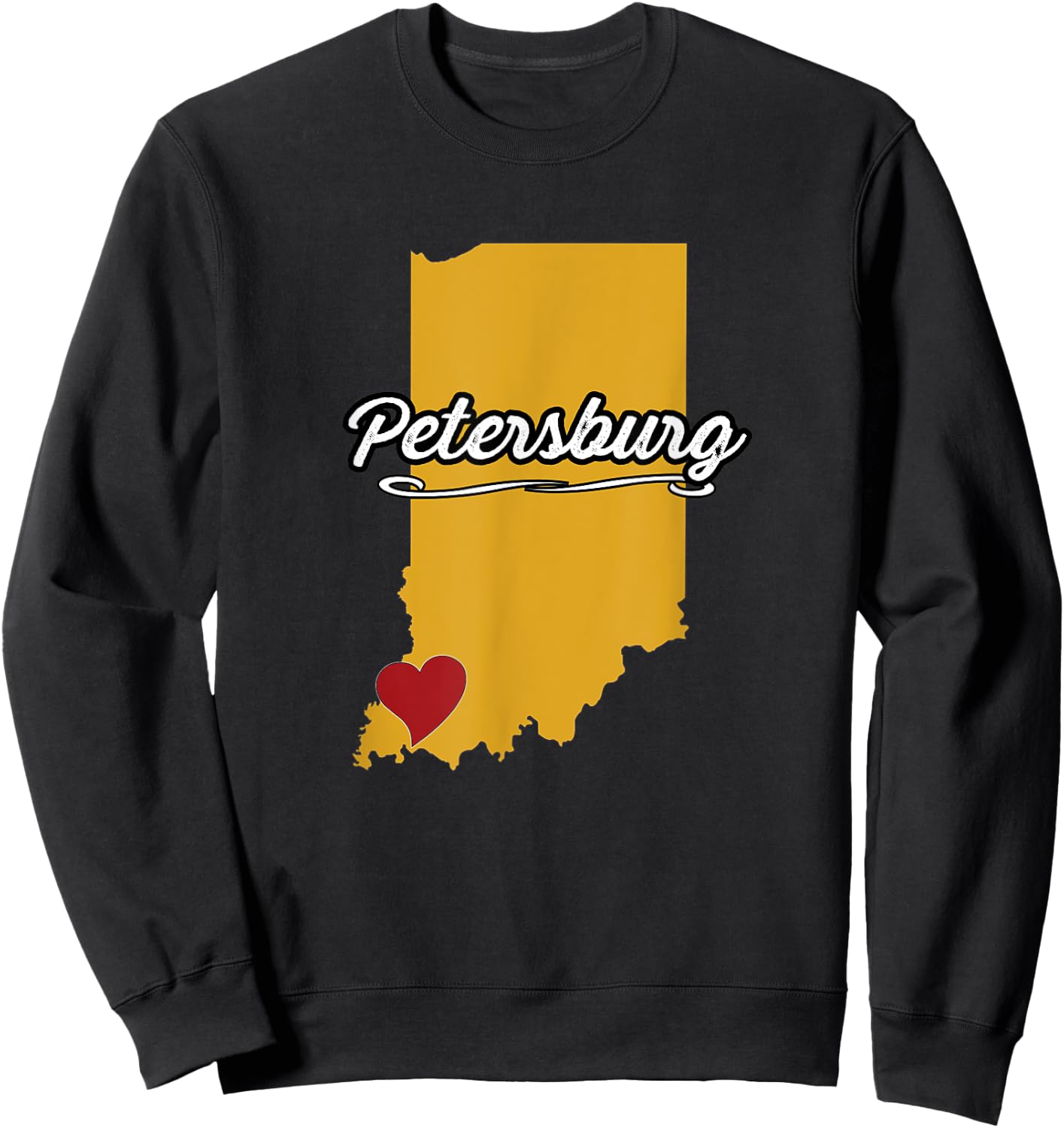 City of Petersburg Indiana | Hoosier Novelty Merch Gift Sweatshirt - Sweatshirt | Black