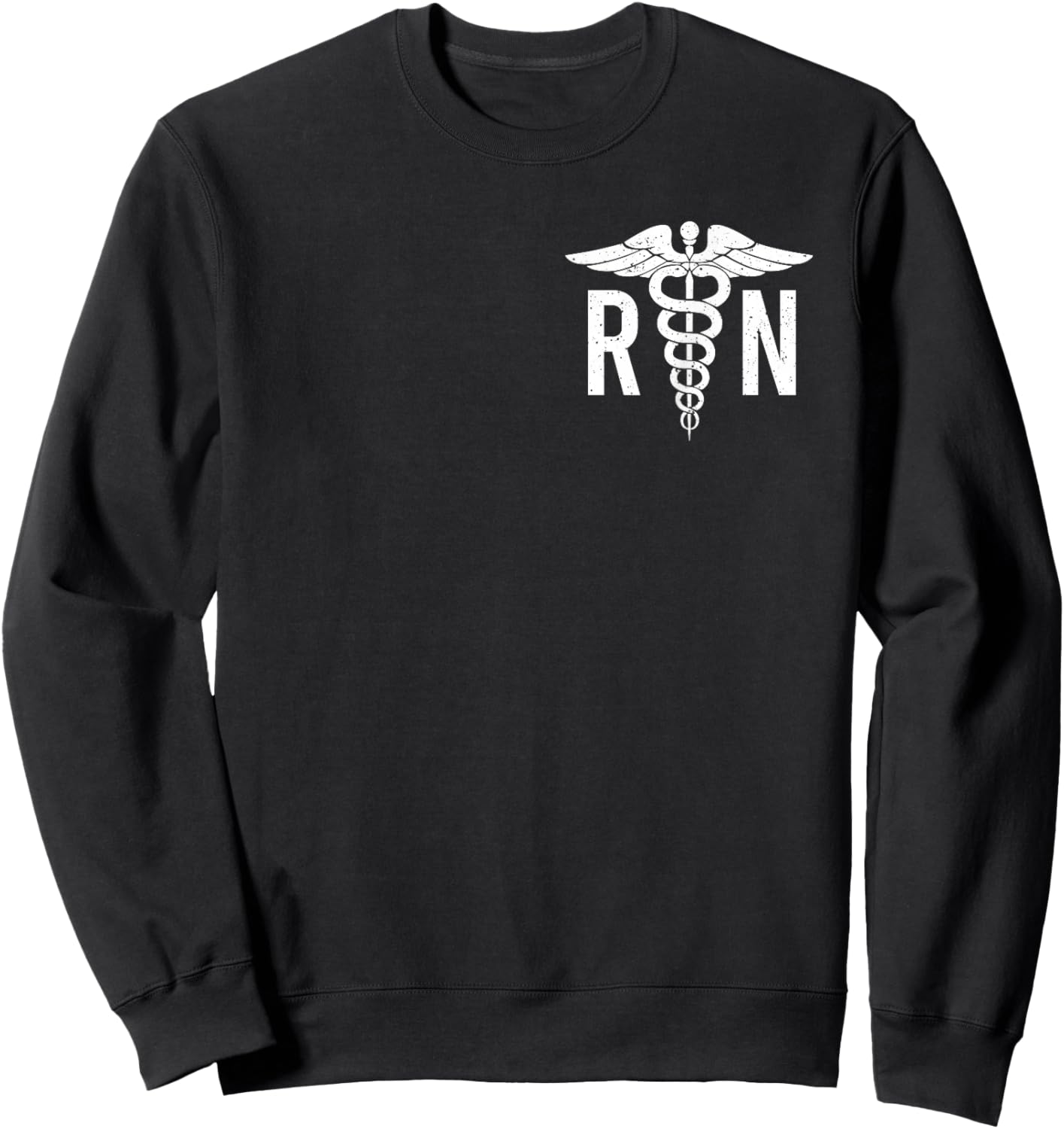 RN Nurse Shirt Registered Nurse Funny Nurse Day 2 Sided Sweatshirt - Sweatshirt | Black