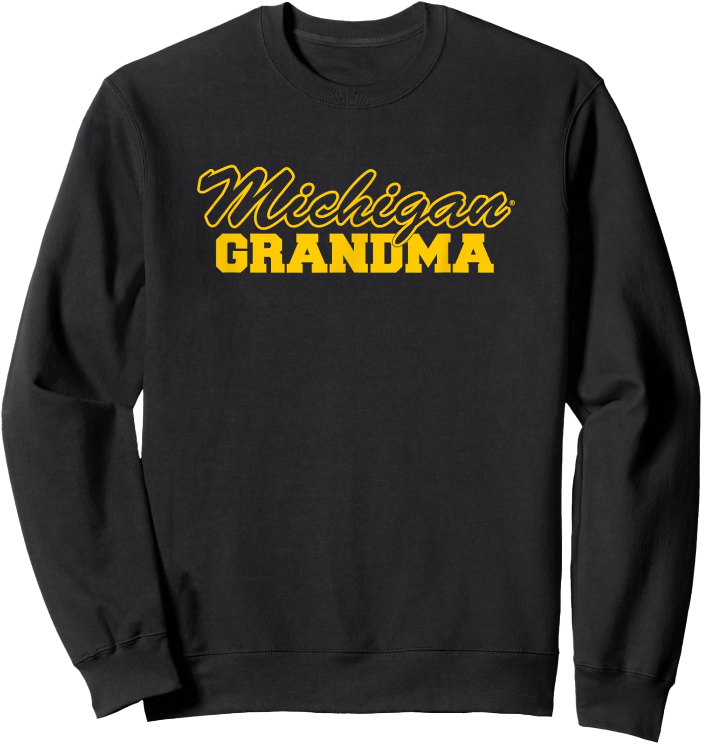 Campus Lab University of Michigan Wolverines Grandma - Blue, -Adults, Short Sleeve, , Sports-Fan Sweatshirt - Sweatshirt | Black