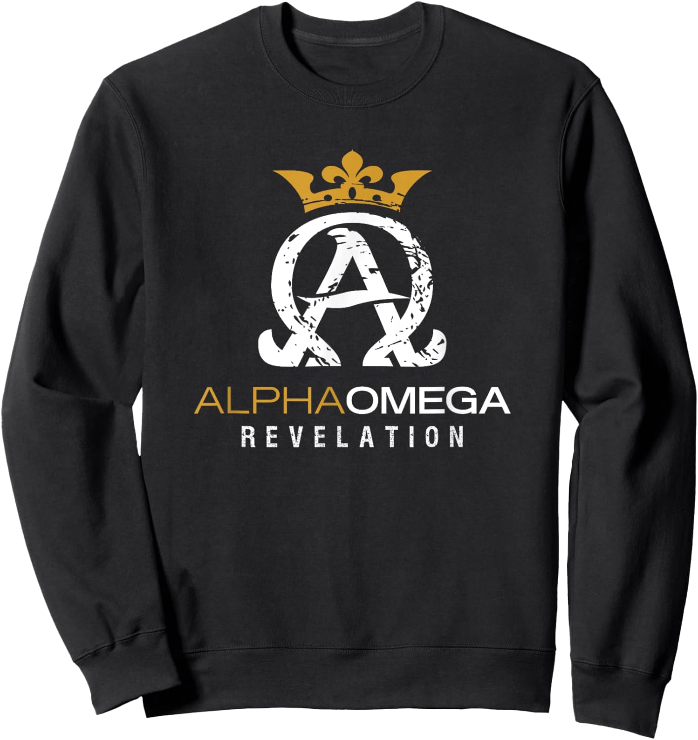 Jesus Christ Alpha and Omega Book Revelation Sweatshirt - Sweatshirt | Black