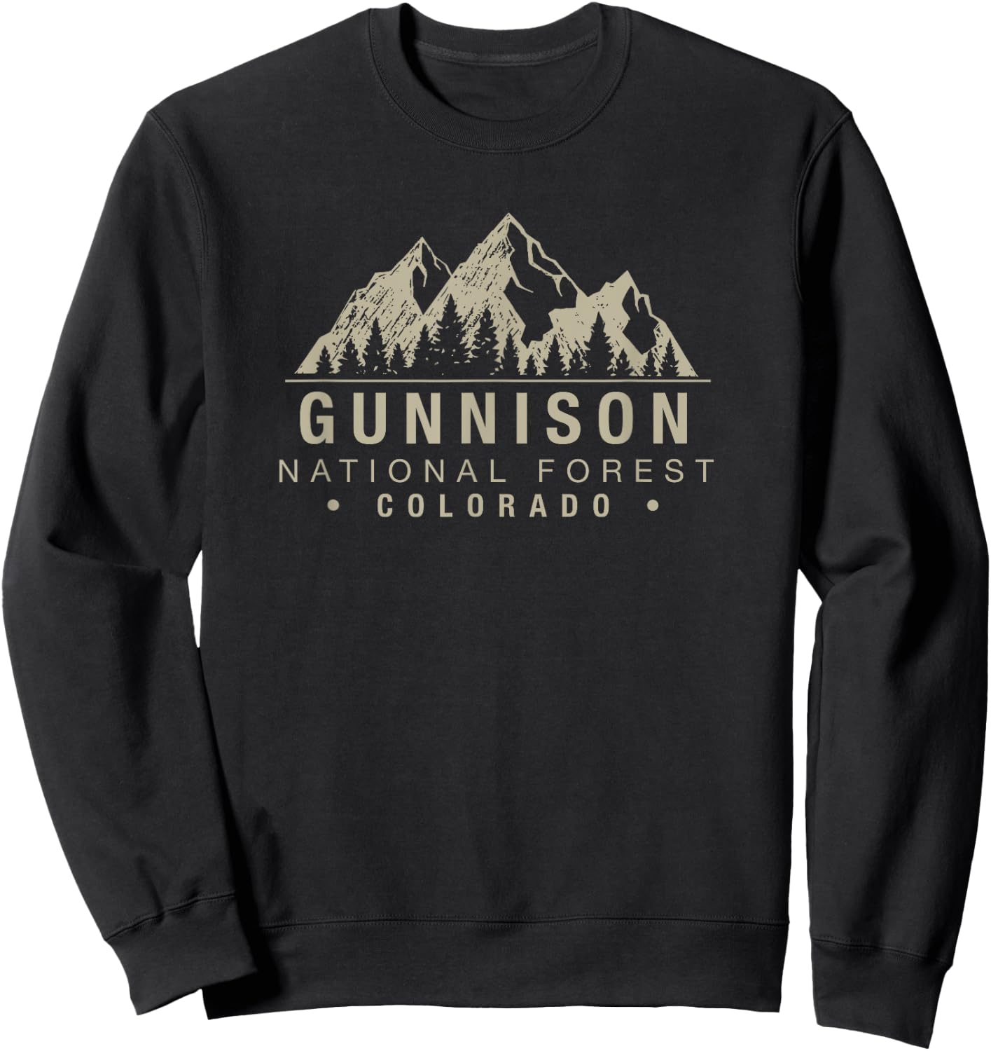Gunnison National Forest Colorado Sweatshirt - Sweatshirt | Black