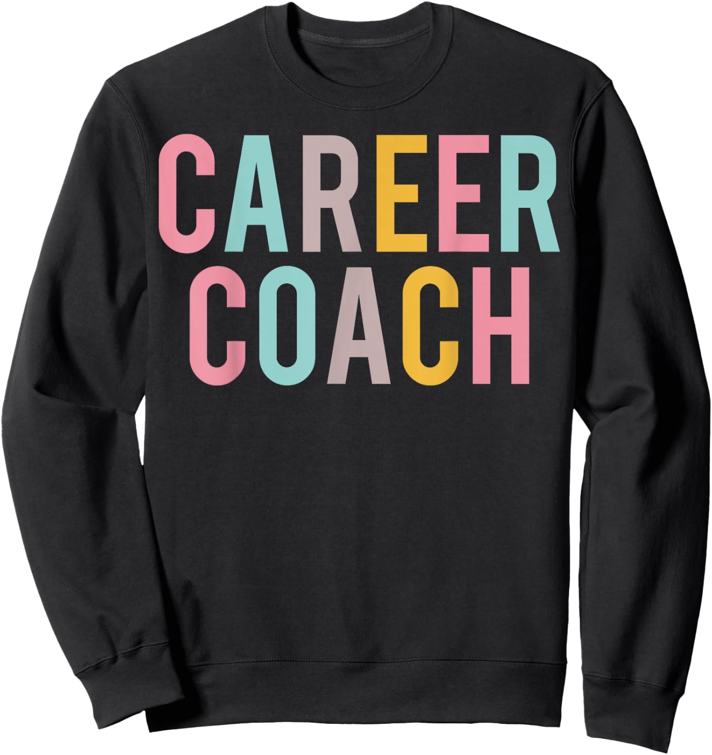 Career Coach Colorful Women Appreciation Day Back To School Sweatshirt - Sweatshirt | Black