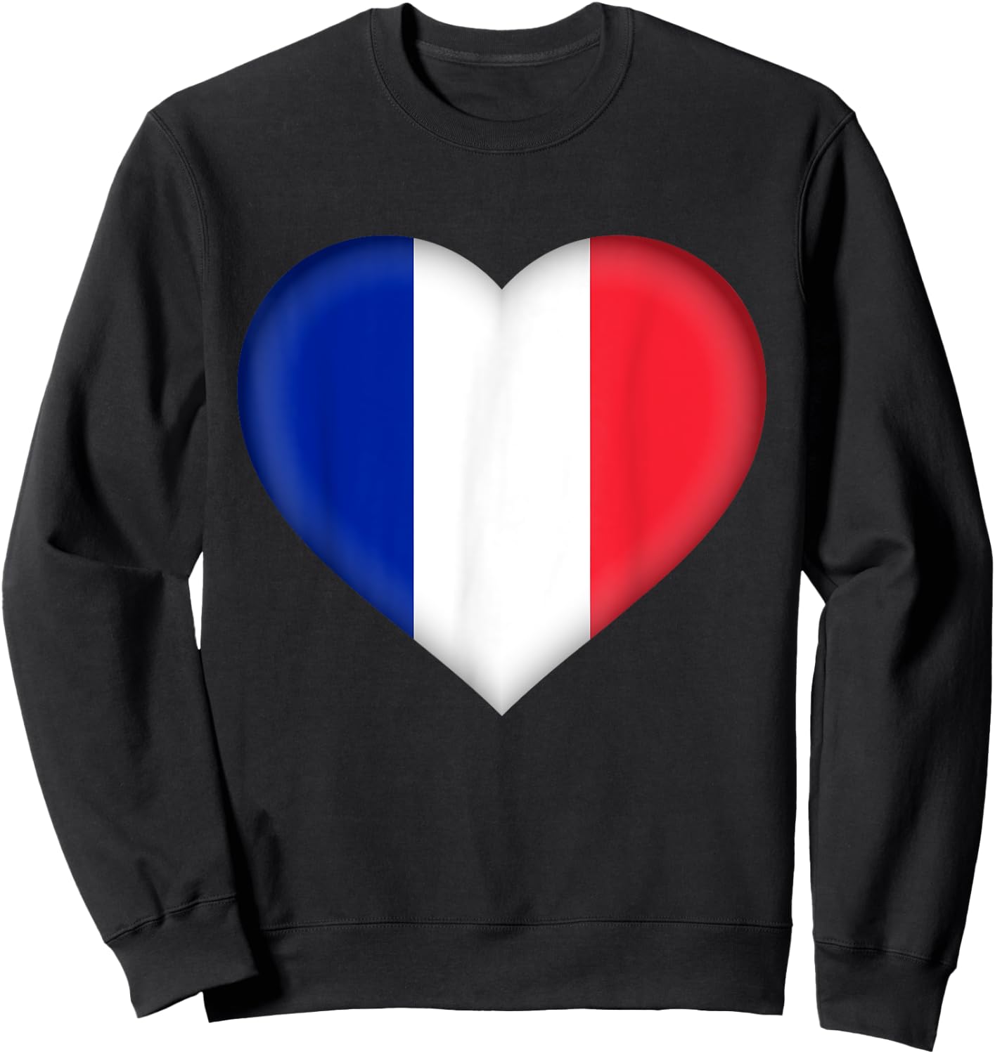 I Love France | French Flag Heart Outfit Sweatshirt - Sweatshirt | Black