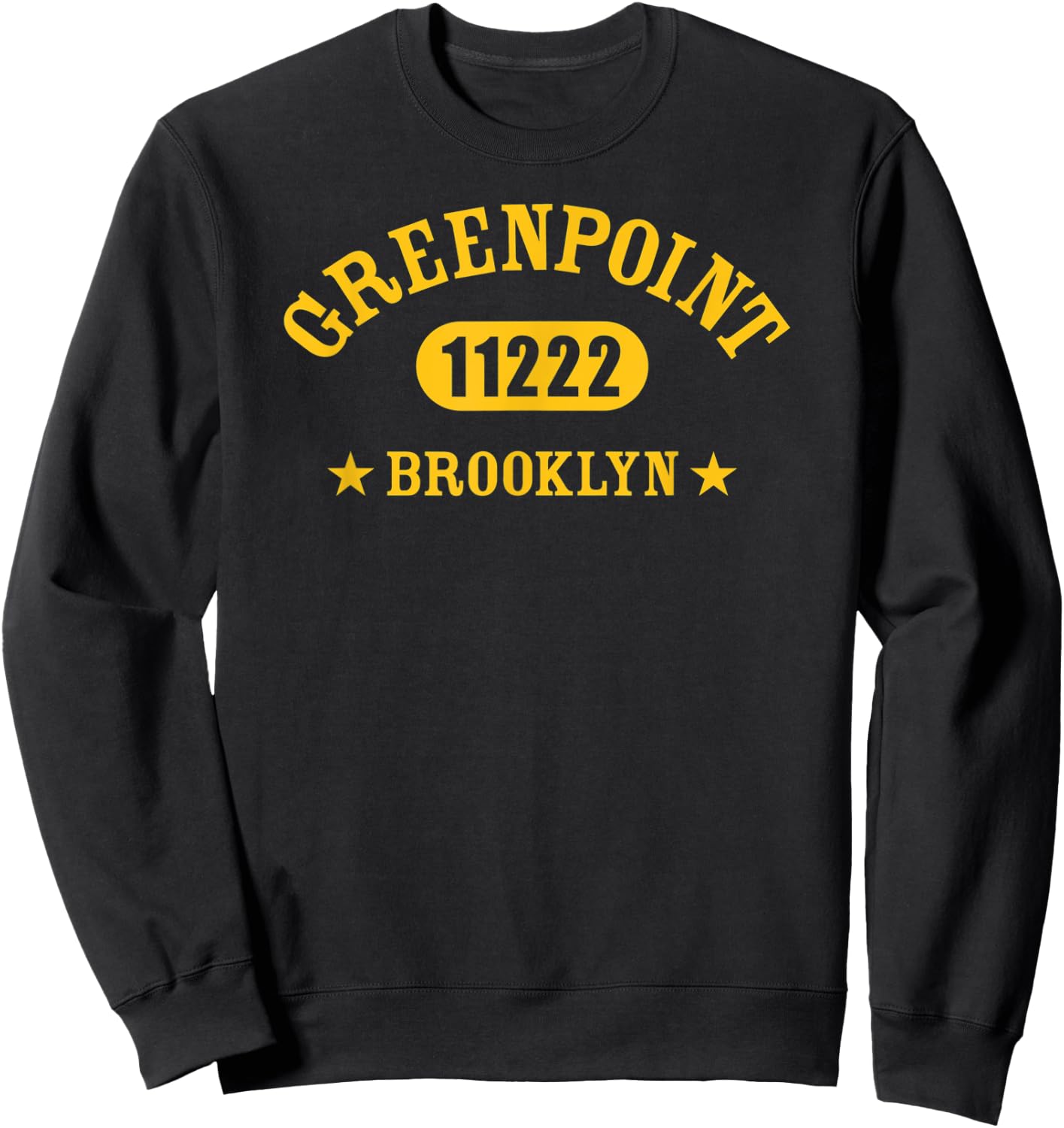 GREENPOINT Brooklyn NY 11222 Athletic Design Sweatshirt - Sweatshirt | Black