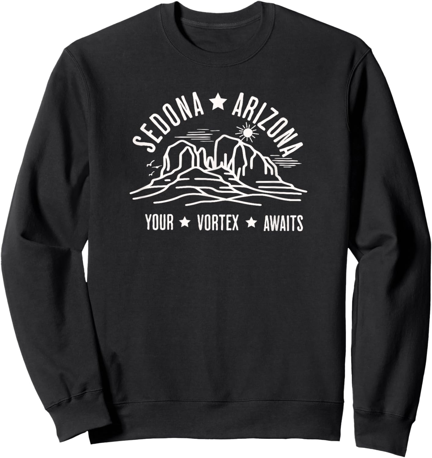 Sedona Arizona Wellness Vortex Spiritual Health Hiking Trip Sweatshirt - Sweatshirt | Black