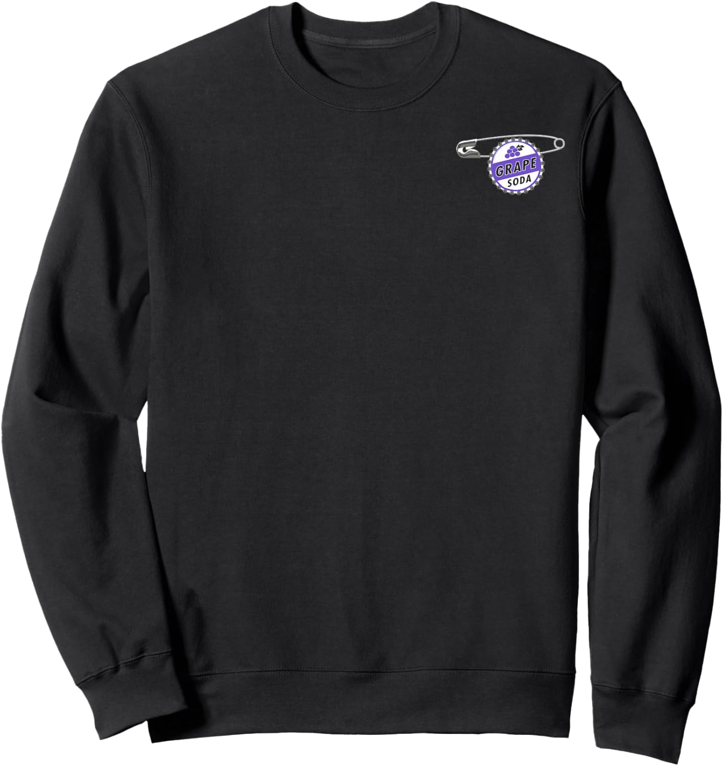 Disney Pixar Up Grape Soda Ellie Badge Small Pocket Logo Sweatshirt - Sweatshirt | Black