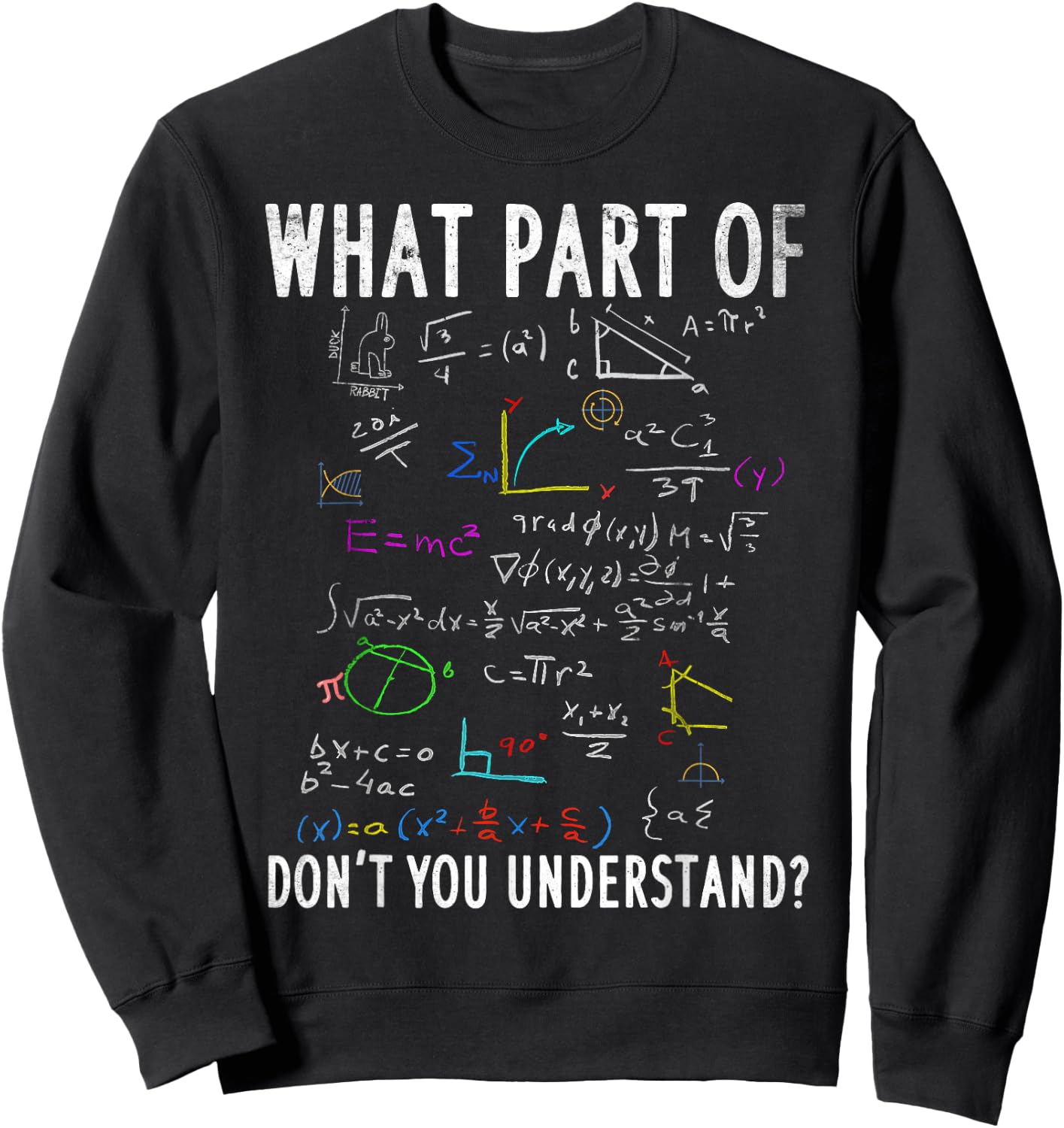 What Part of Don't You Understand for Math Teacher Small Sweatshirt - Sweatshirt | Black