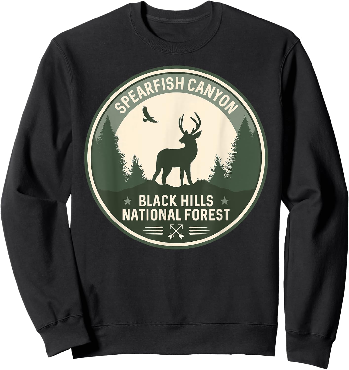 Spearfish Canyon Black Hills National Forest Sweatshirt - Sweatshirt | Black